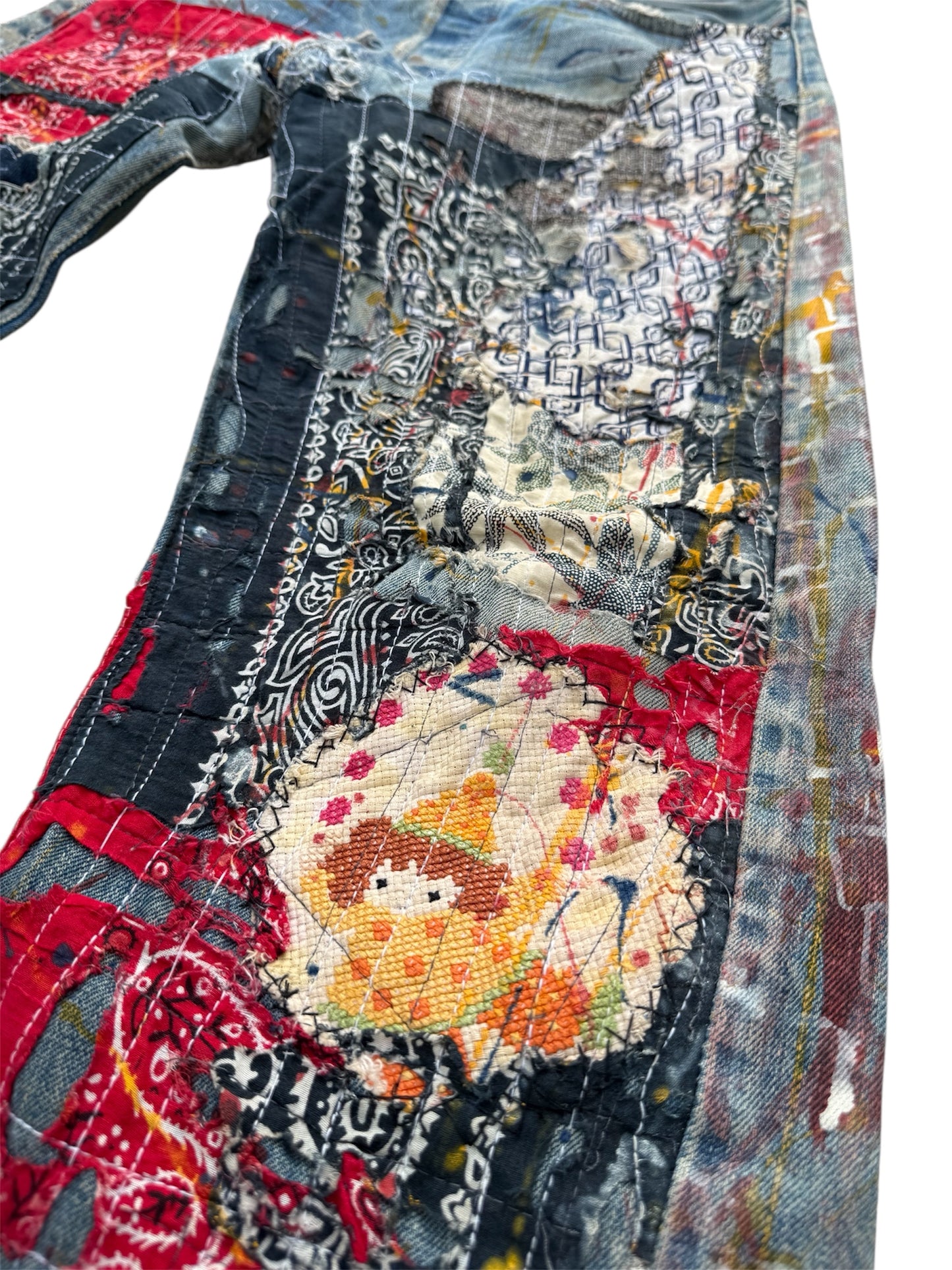 Vintage 1970s Levi’s 501 Boro Patchwork Denim