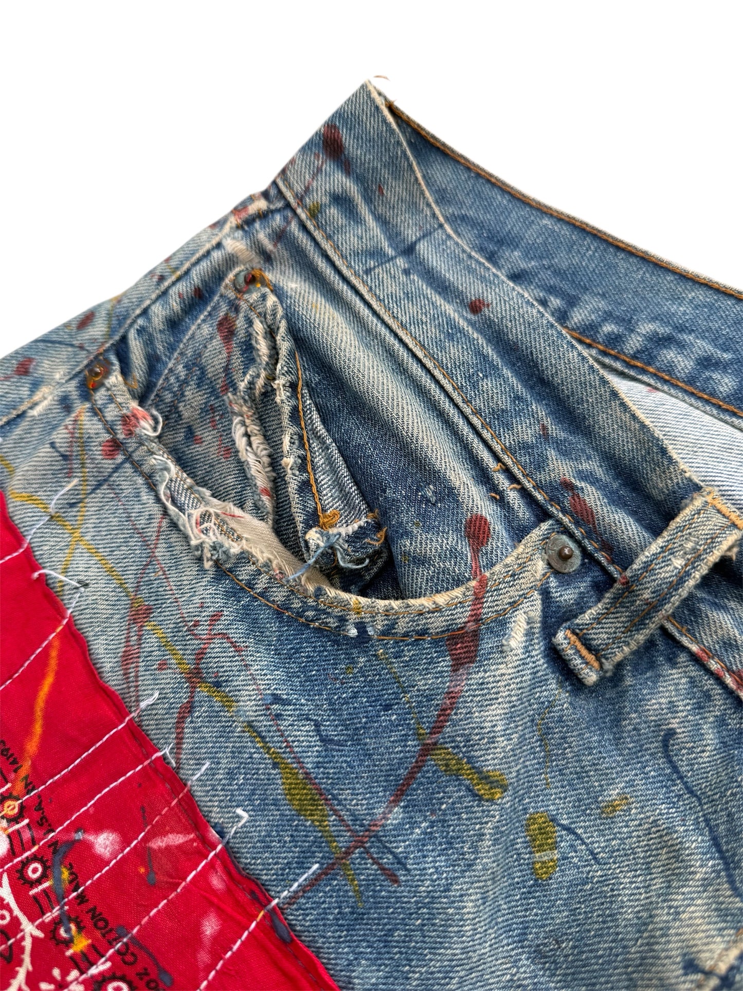 Vintage 1970s Levi’s 501 Boro Patchwork Denim