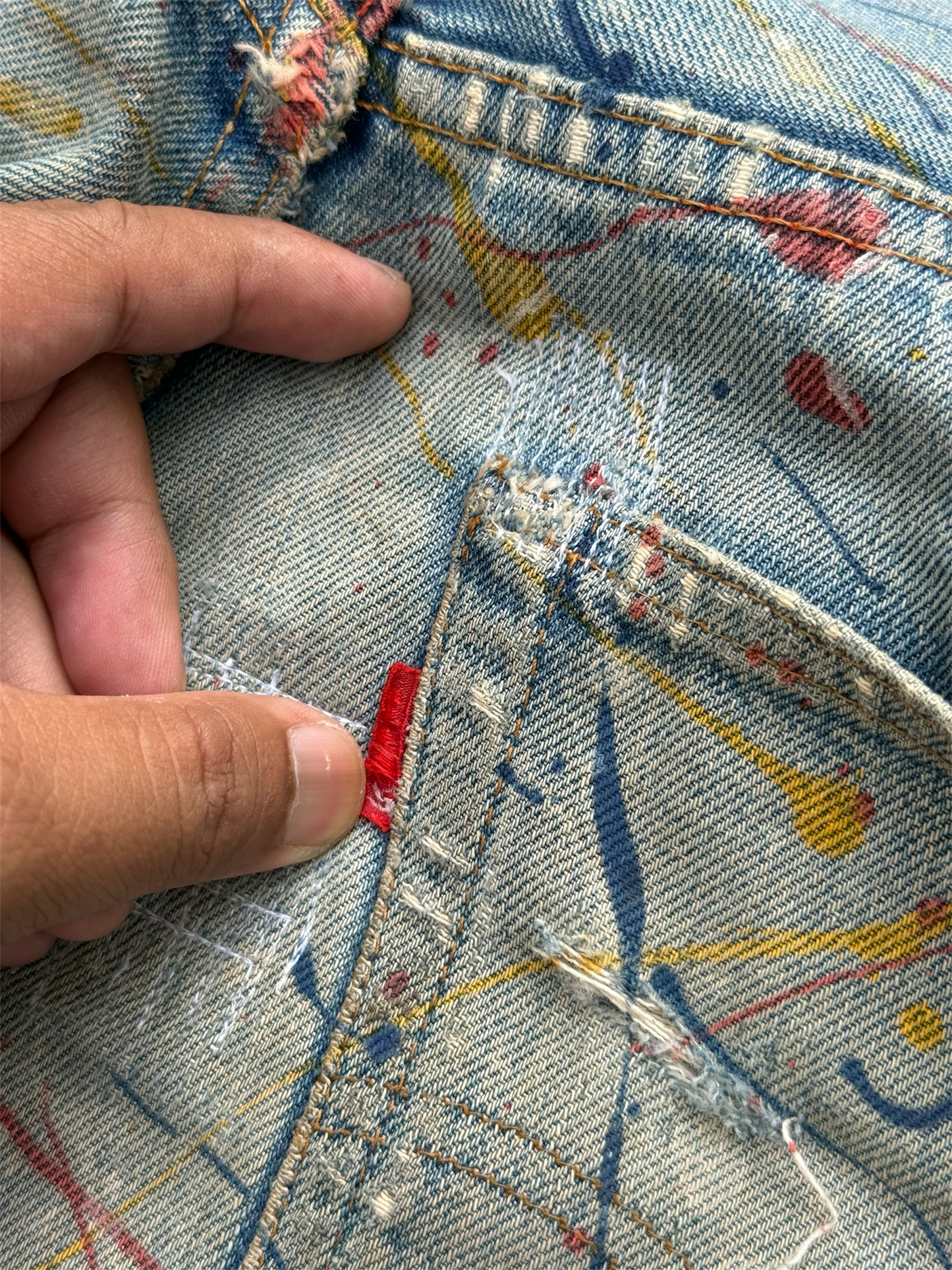 Vintage 1970s Levi’s 501 Boro Patchwork Denim