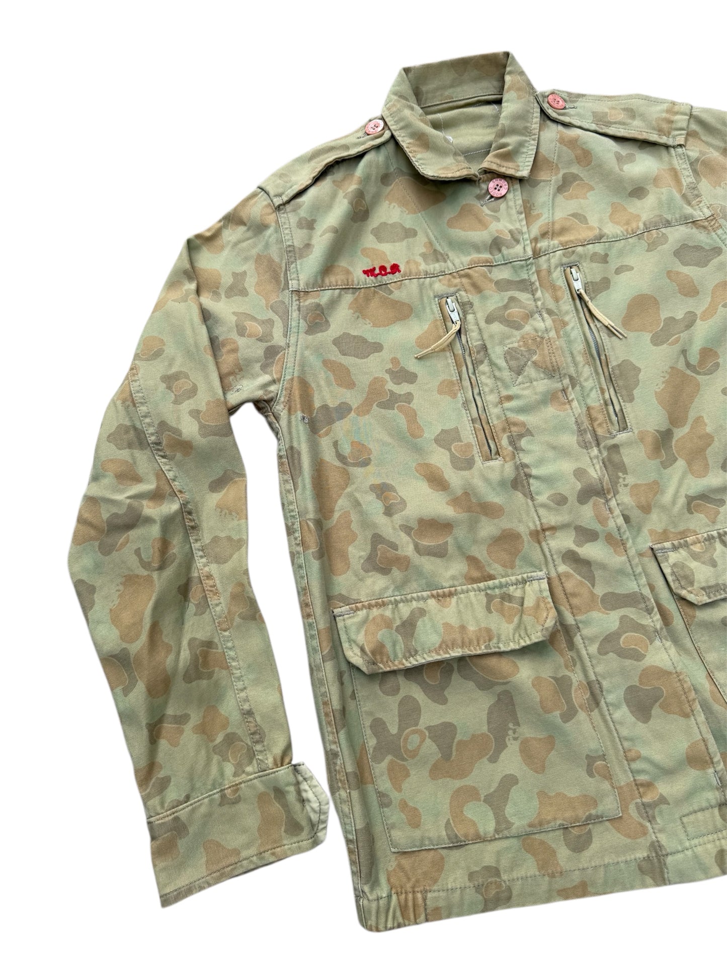 Rodeo Crowns Japan Camo Military Jacket Pin-Up Back Graphic