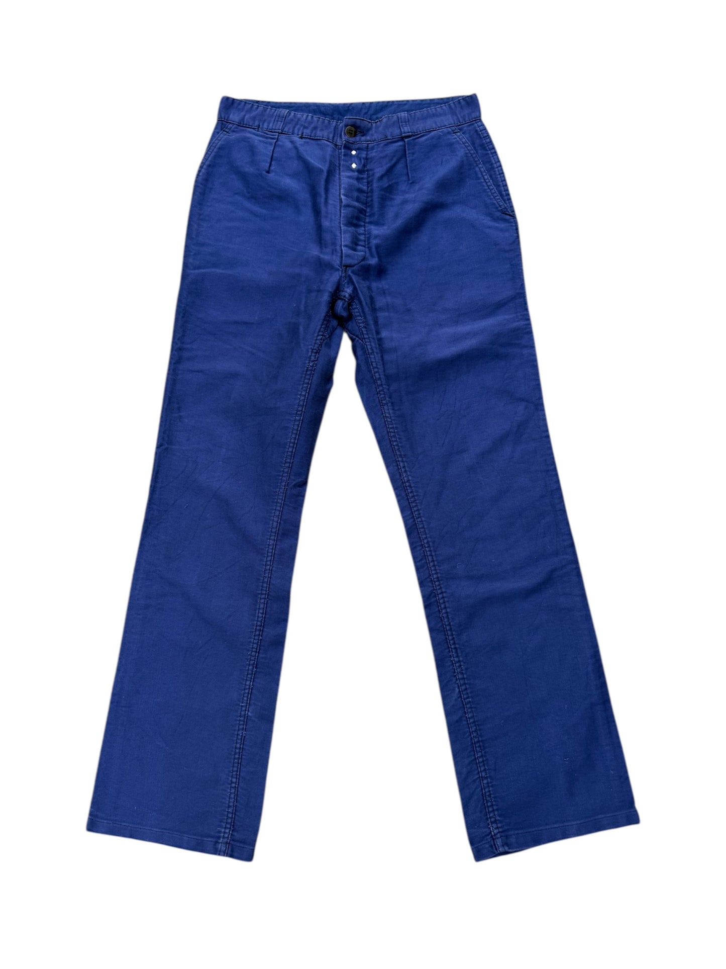 Vintage 1940s–50s Mont Kemmel French Workwear Pants Indigo Bleu de Travail
