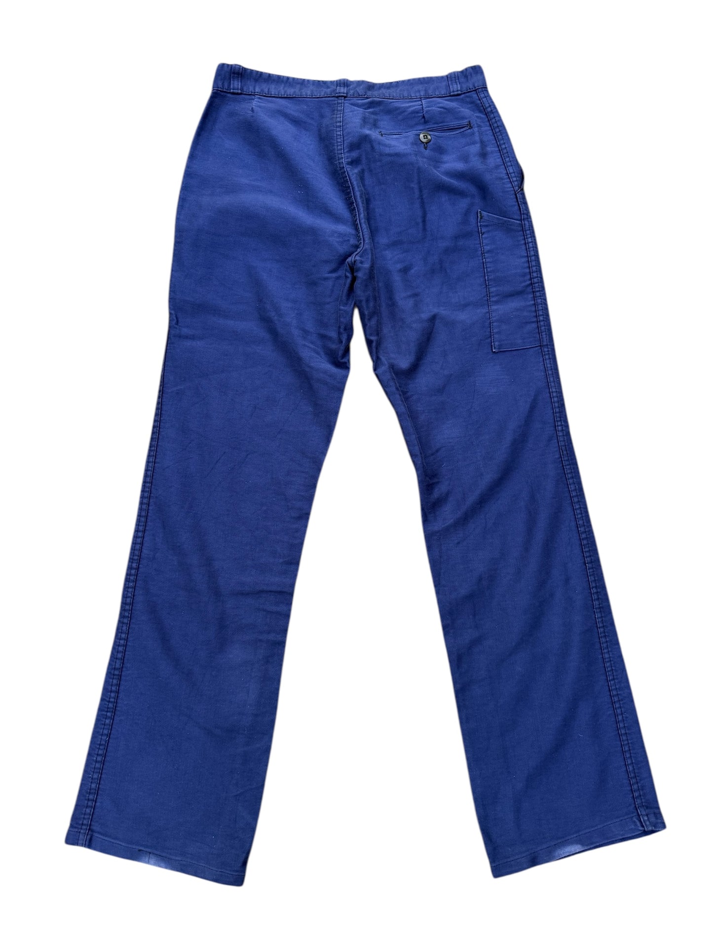 Vintage 1940s–50s Mont Kemmel French Workwear Pants Indigo Bleu de Travail