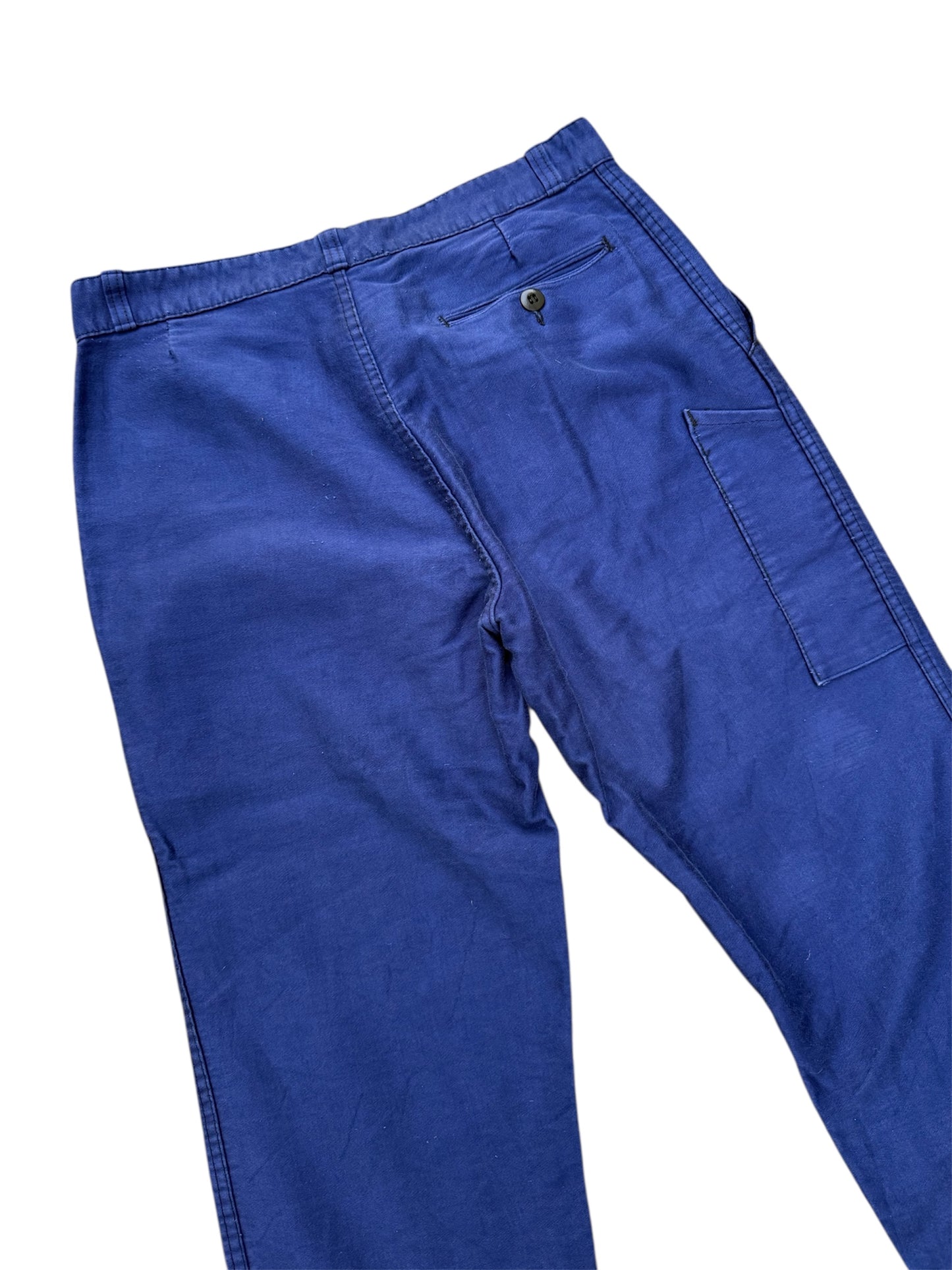 Vintage 1940s–50s Mont Kemmel French Workwear Pants Indigo Bleu de Travail