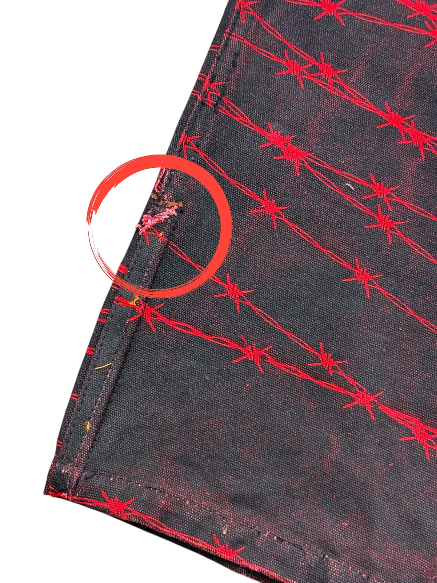 Custom Barbed Wire Military Trousers Punk Distressed