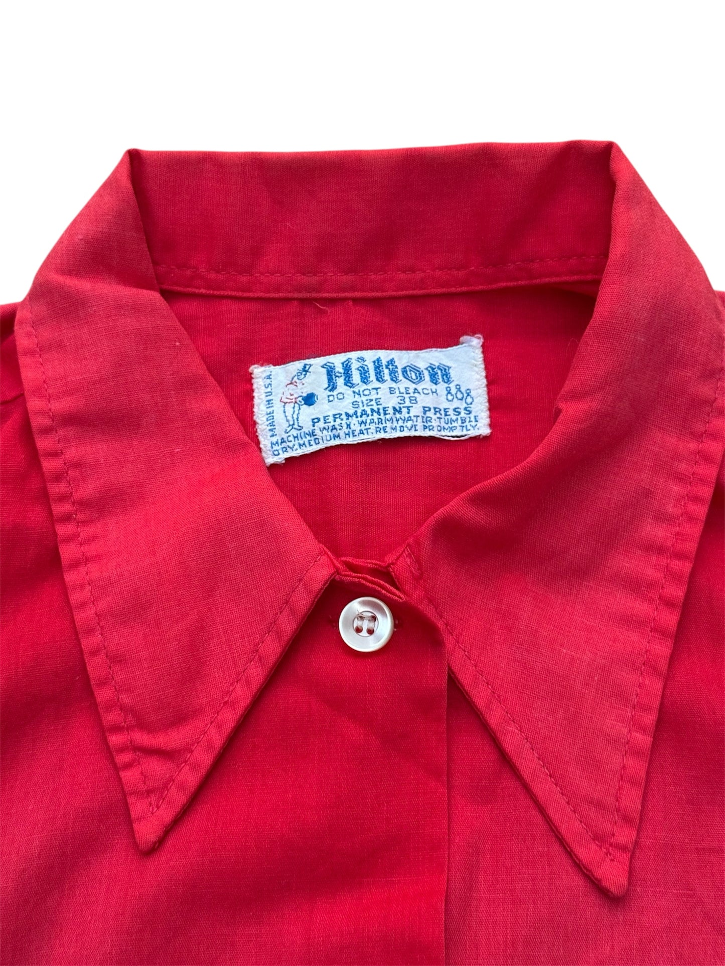 Vintage 1960s Hilton Bowling Shirt Made in USA