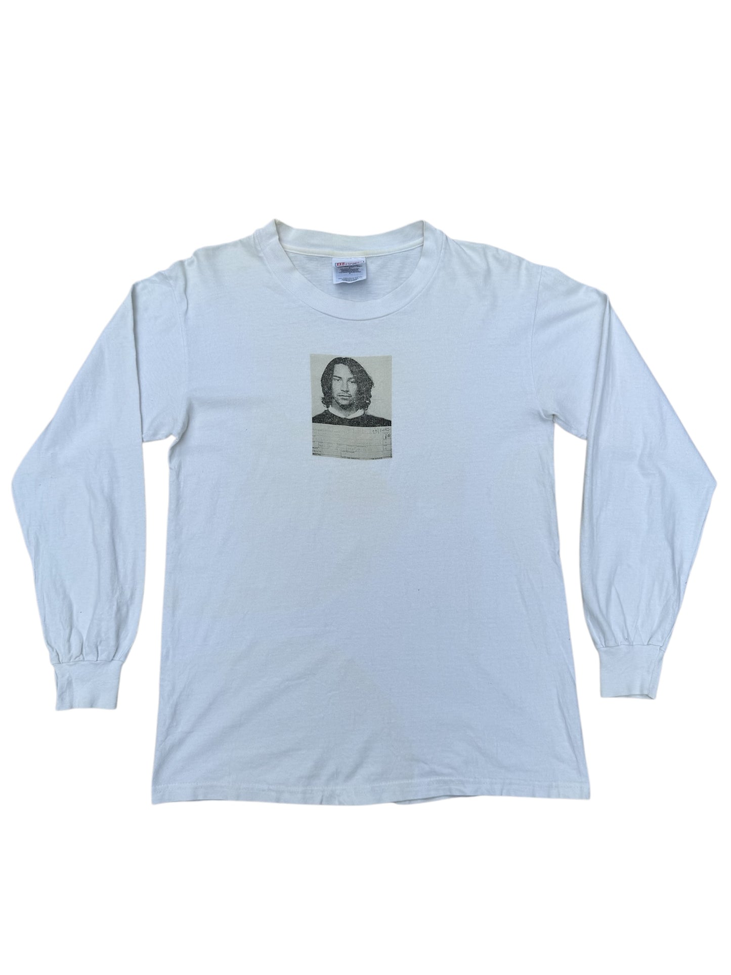 Vintage Keanu Reeves Mugshot Long Sleeve Incident Report Shirt