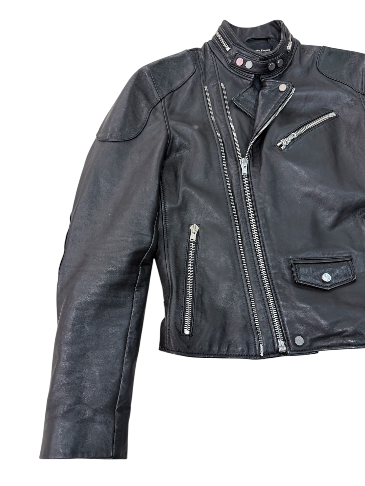 The Kooples Lambskin Leather Biker Jacket SS14