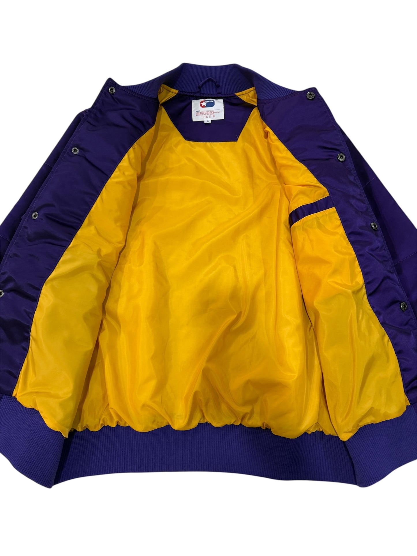 FUCT Nylon Varsity Jacket Purple Yellow