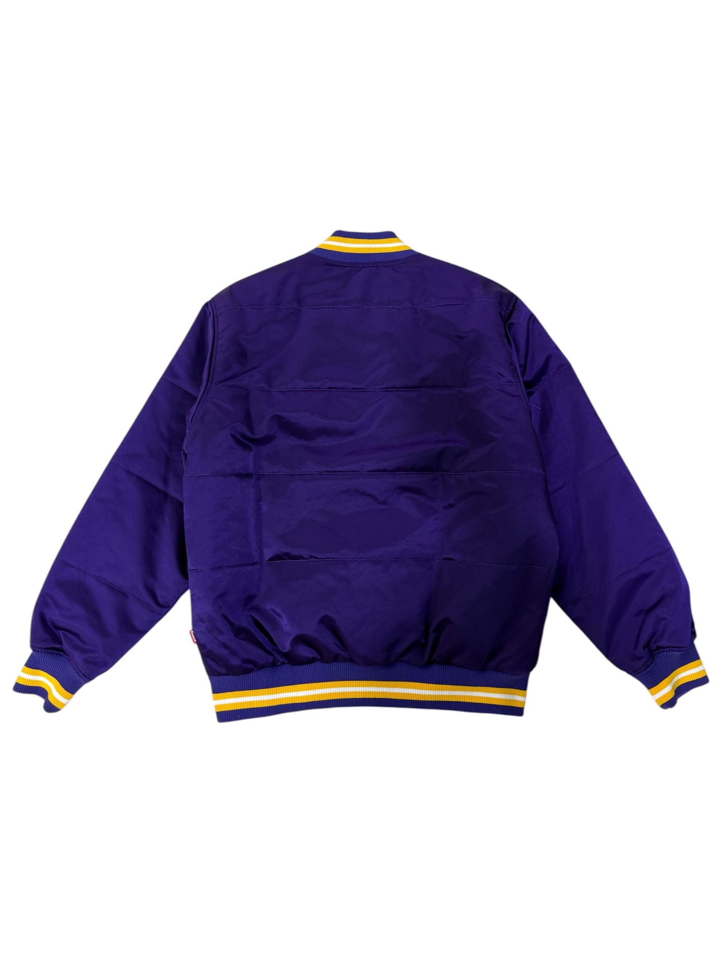 FUCT Nylon Varsity Jacket Purple Yellow