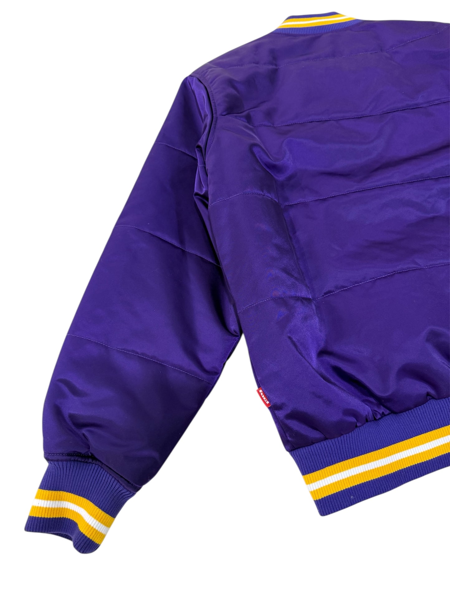 FUCT Nylon Varsity Jacket Purple Yellow