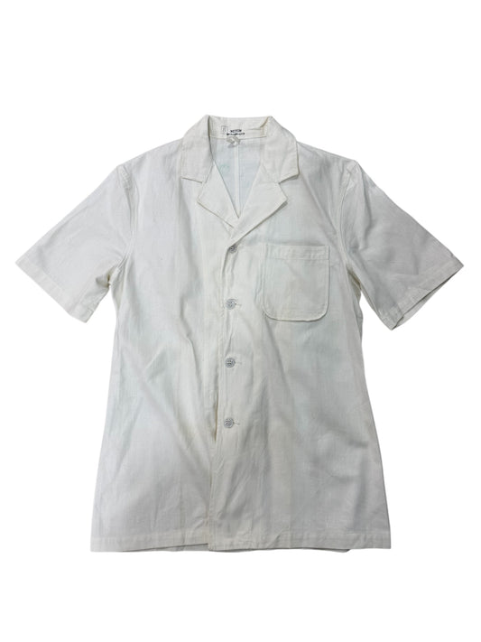 Vintage 1964 US Military Food Handler Coat White Drill Cotton Vietnam Era Shirt Jacket