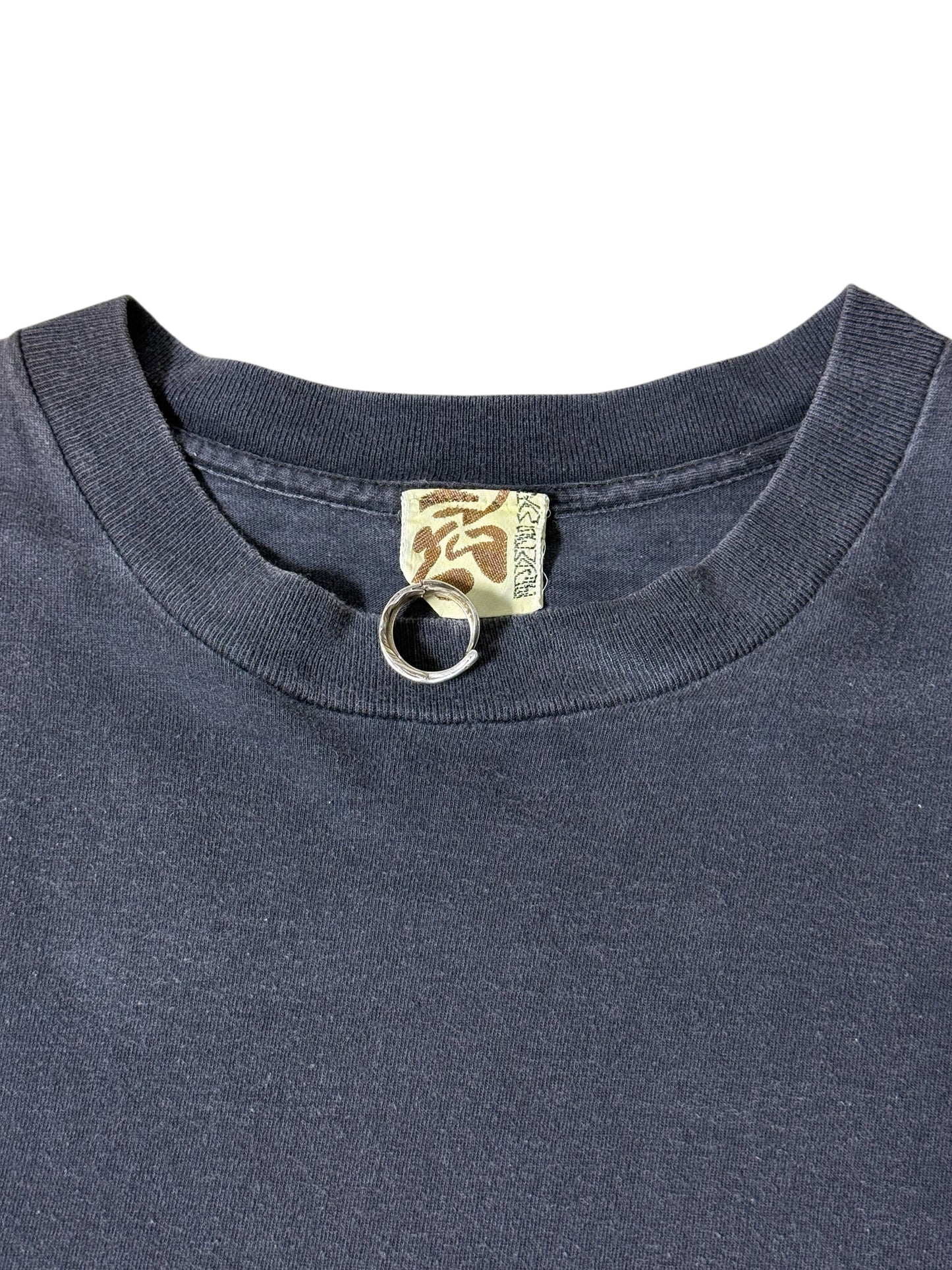 Vintage 1990s Raw Sewage Skate Punk Graphic T-Shirt Distressed Fade