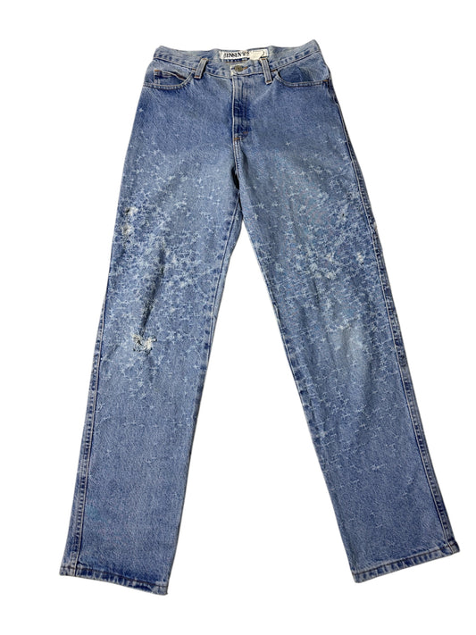 Vintage Jensen Smith USA Distressed Denim Jeans Unique Snowflake Wear Pattern