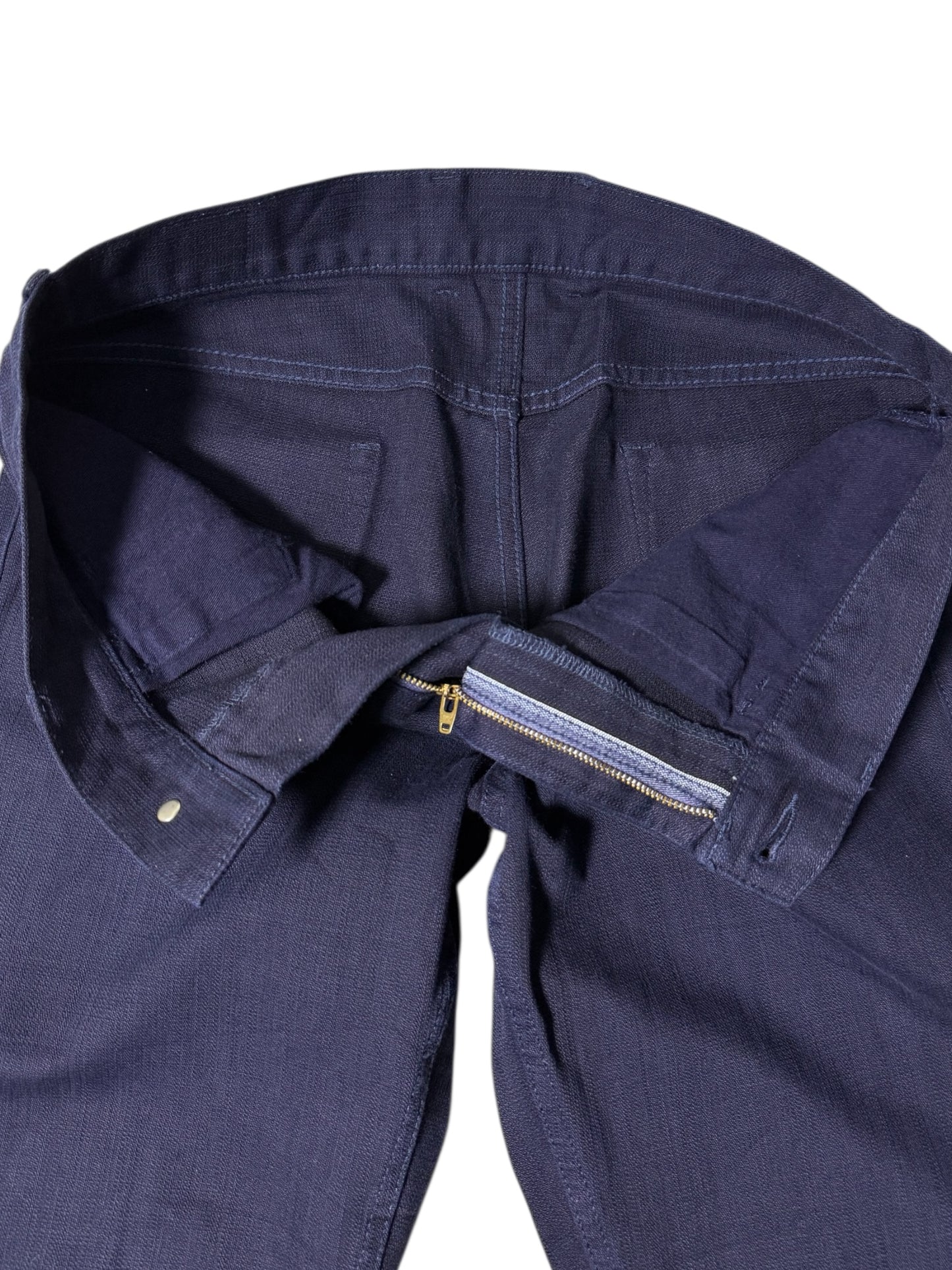 ABAHOUSE Japan Textured Cotton Twill Pants Straight Leg