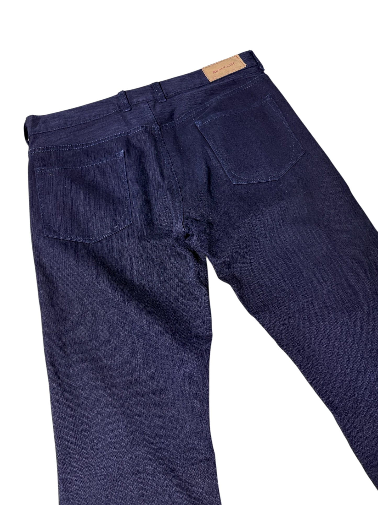 ABAHOUSE Japan Textured Cotton Twill Pants Straight Leg