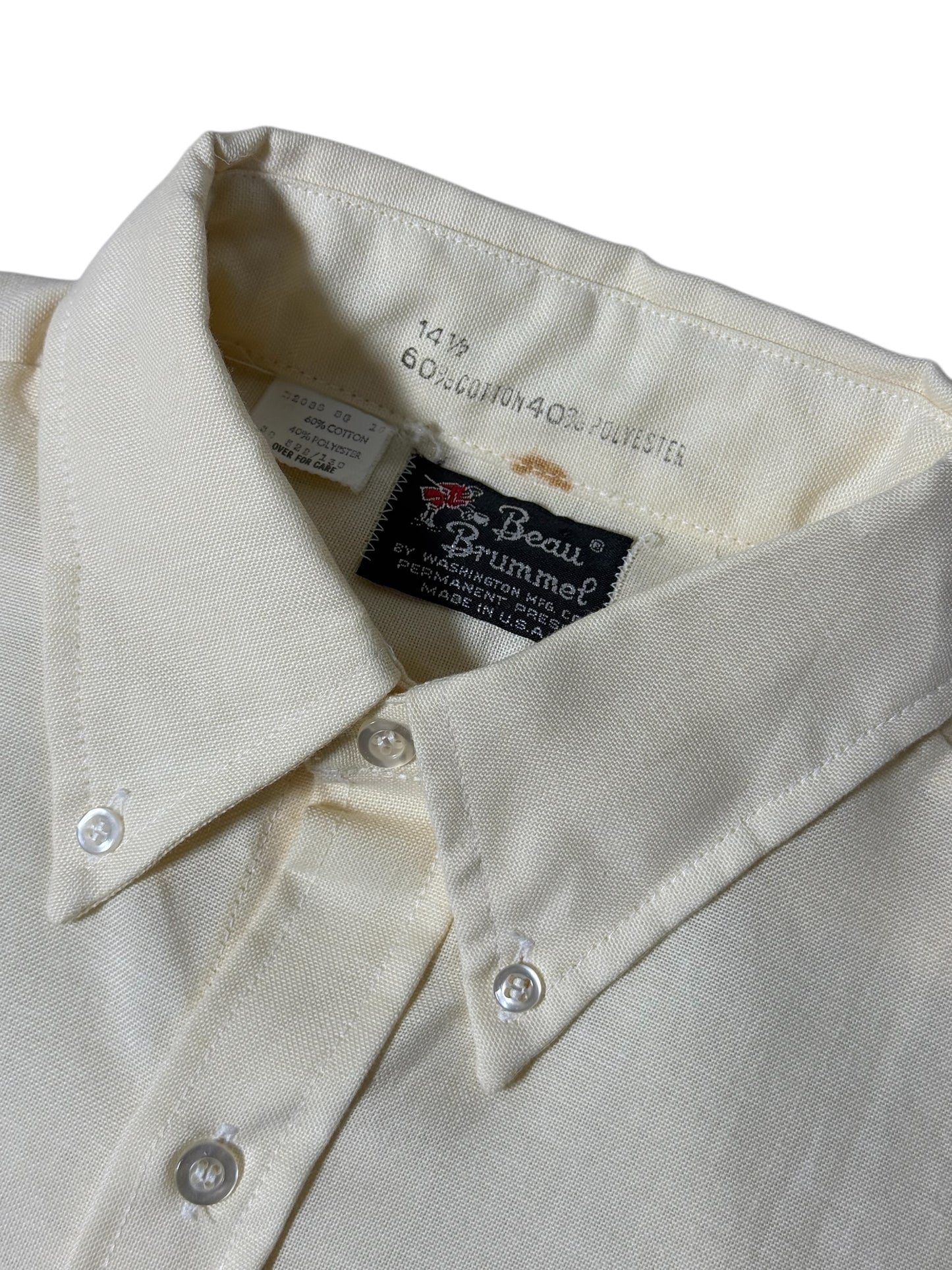 Vintage 1970s–80s Beau Brummell USA Short Sleeve Button Down Shirt