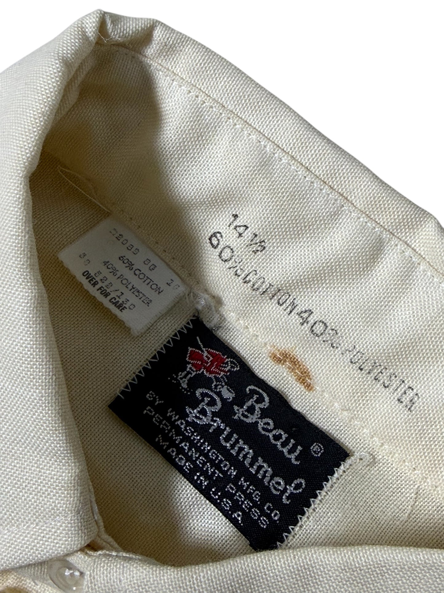 Vintage 1970s–80s Beau Brummell USA Short Sleeve Button Down Shirt