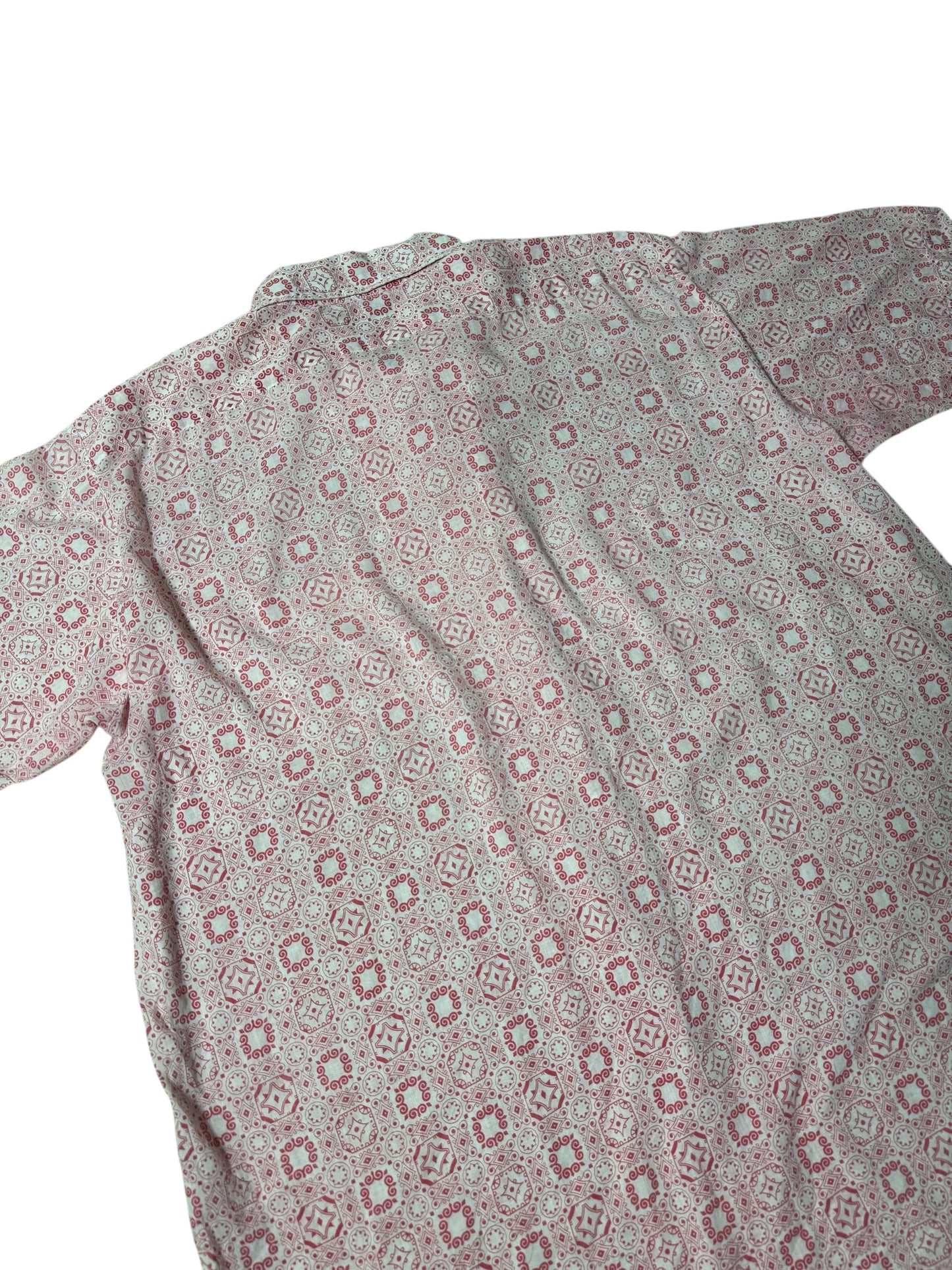 Vintage 1960s–70s The King Size Co. Geometric Print Double Pocket Shirt Made in USA