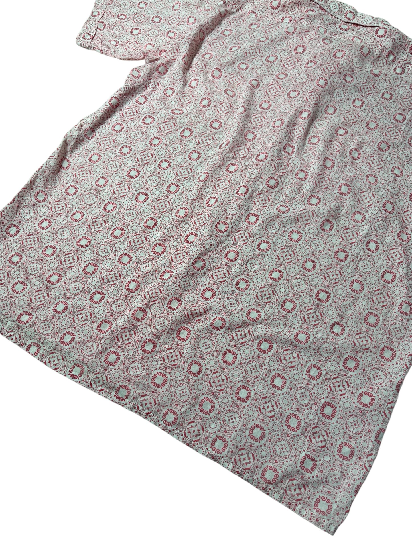 Vintage 1960s–70s The King Size Co. Geometric Print Double Pocket Shirt Made in USA