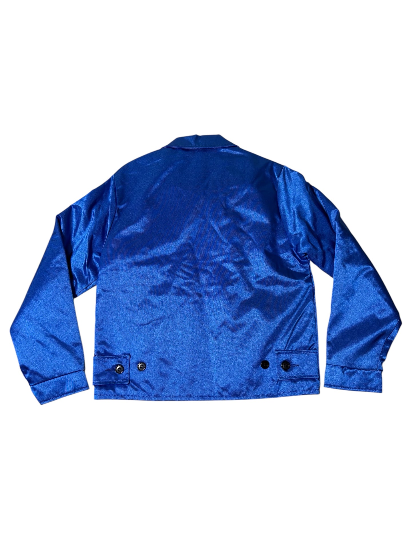 Vintage Spiewak Titan Satin Bomber Jacket Royal Blue Made in USA