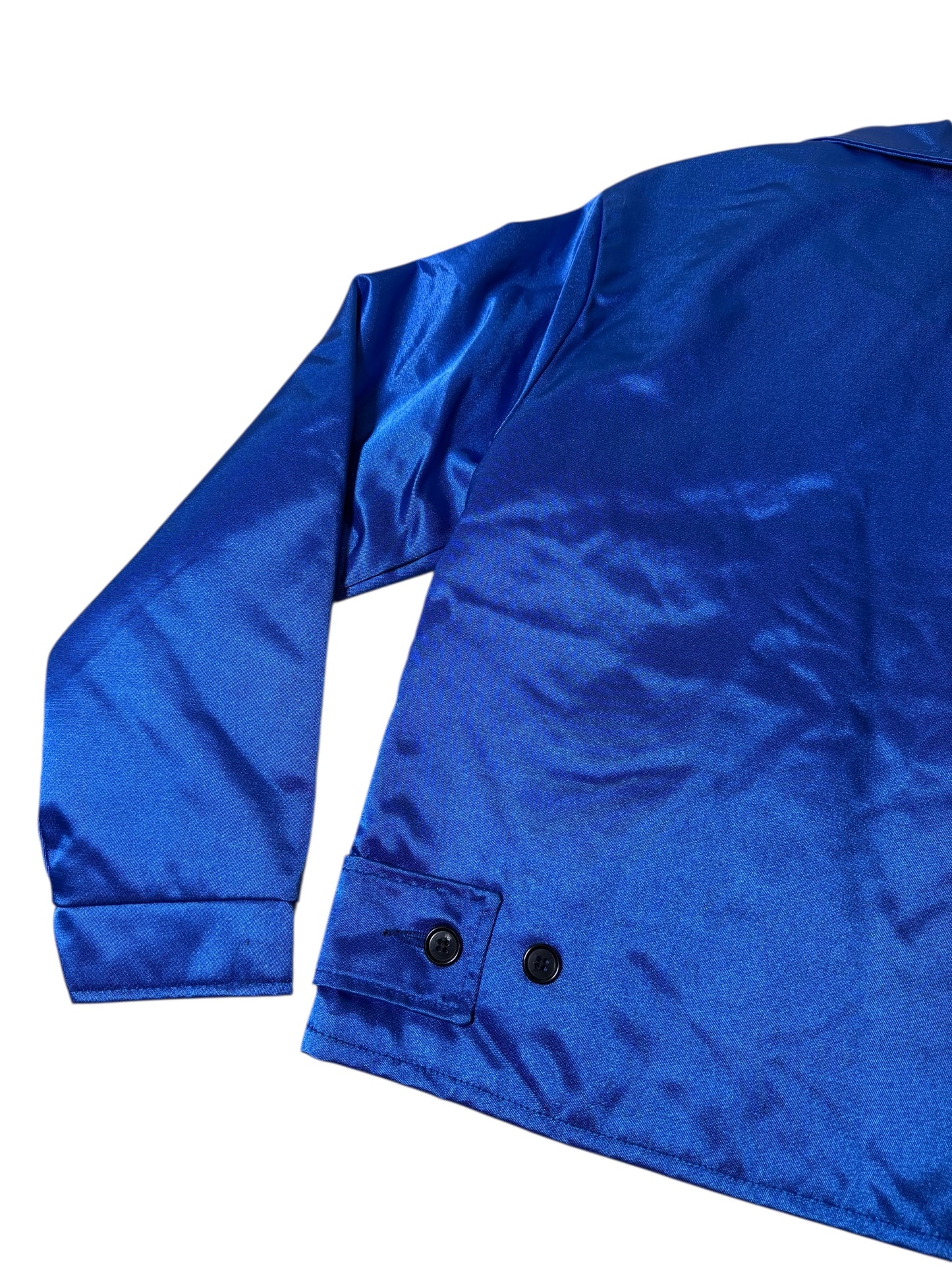 Vintage Spiewak Titan Satin Bomber Jacket Royal Blue Made in USA