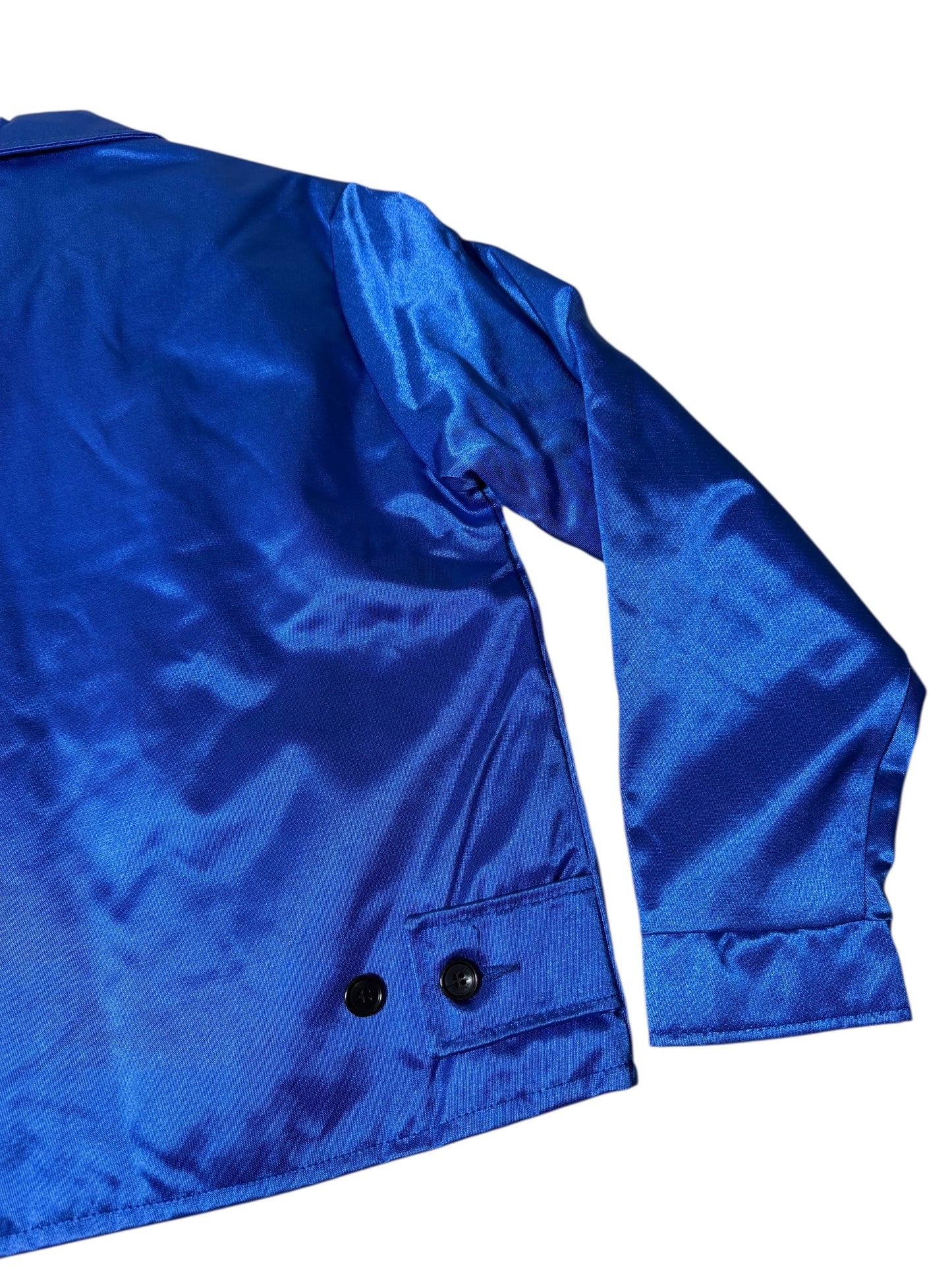 Vintage Spiewak Titan Satin Bomber Jacket Royal Blue Made in USA