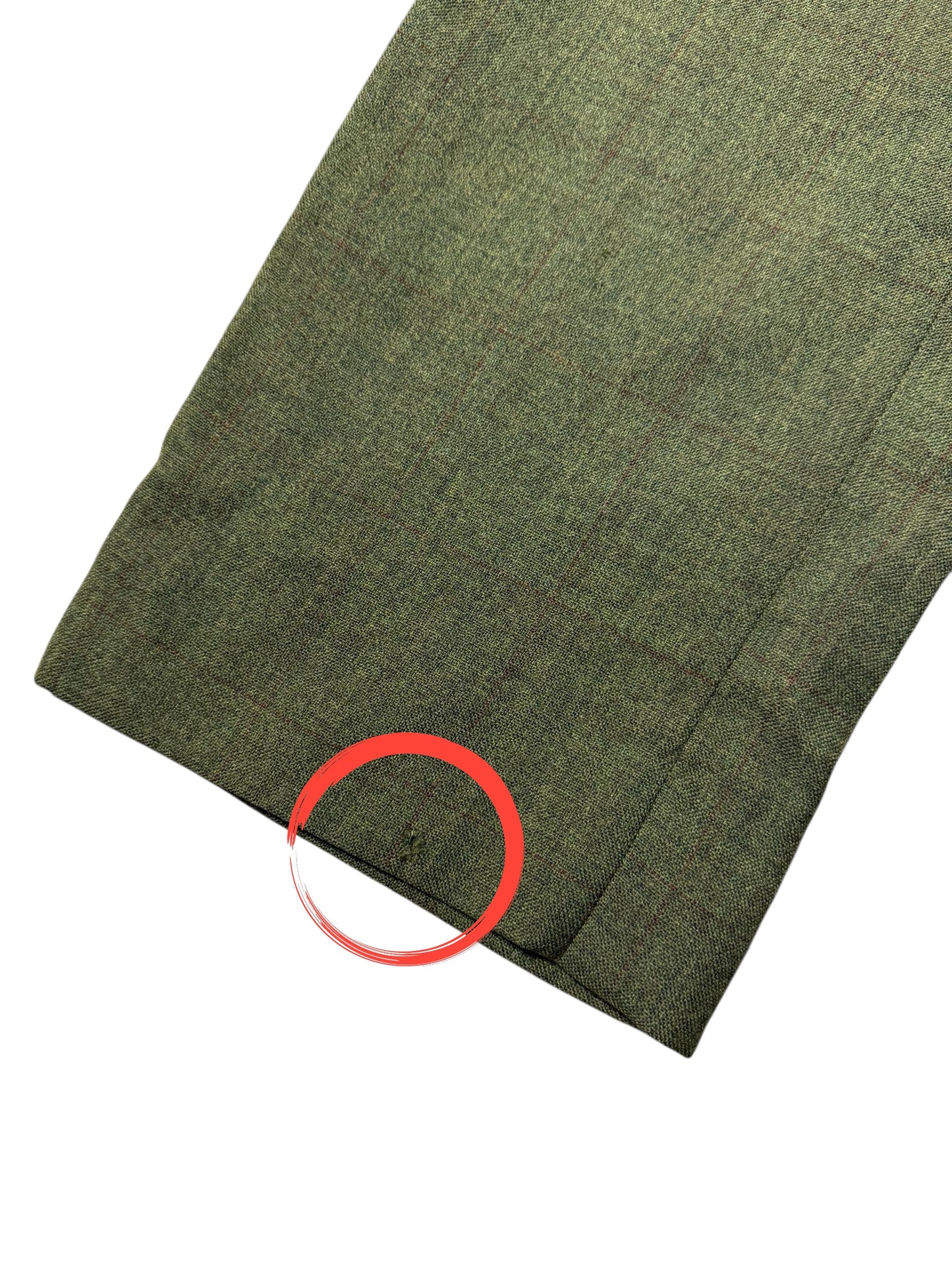 Vintage 1960s–70s Olive Wool-Blend Trousers Straight Leg