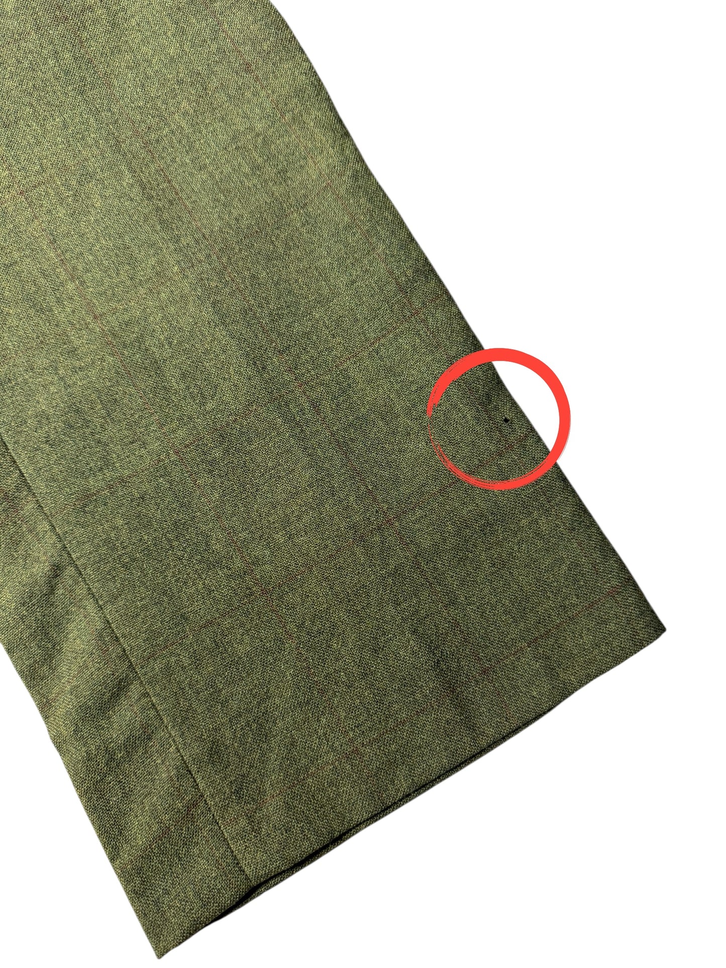 Vintage 1960s–70s Olive Wool-Blend Trousers Straight Leg