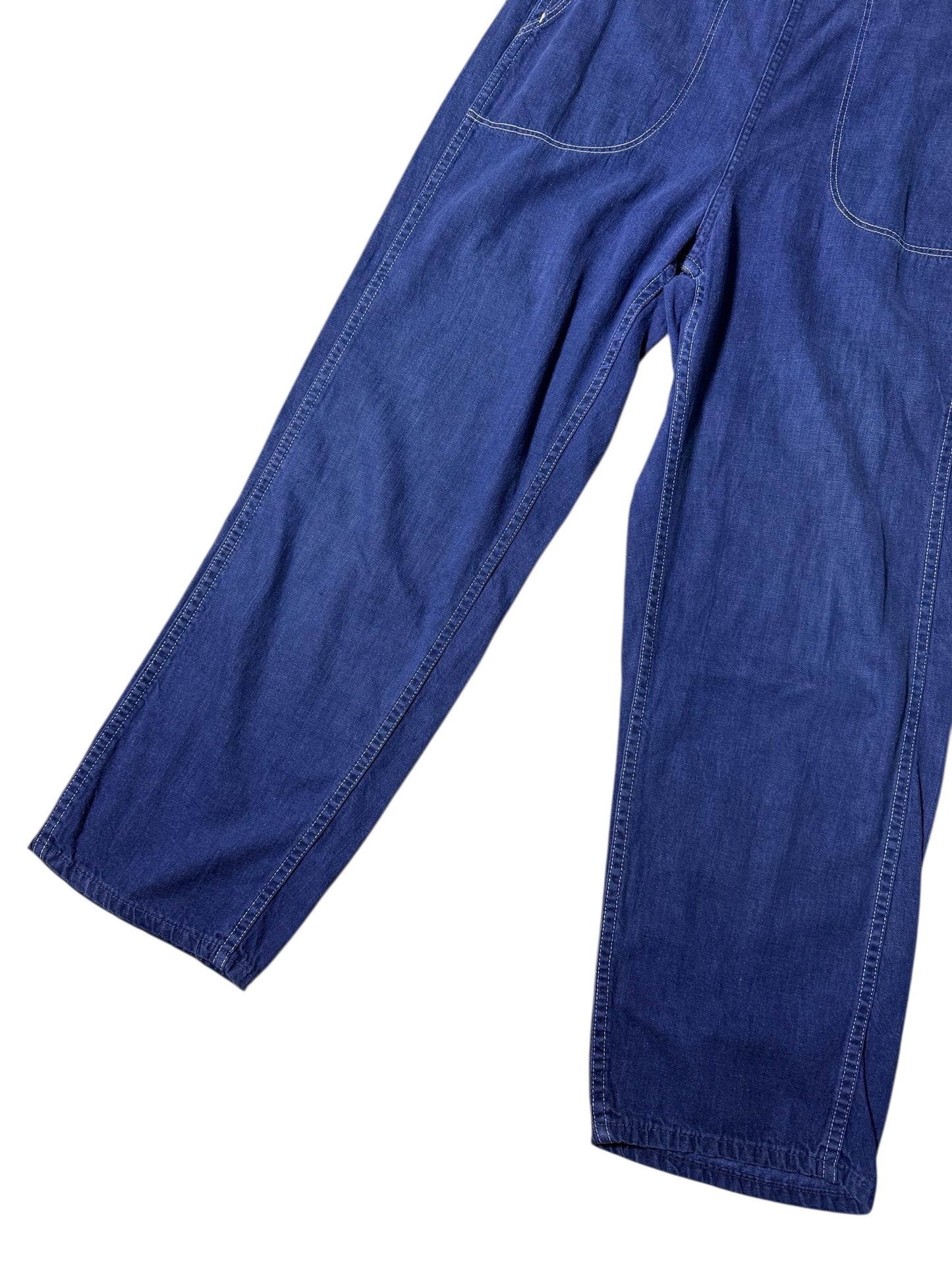 Vintage 1950s–60s Penneys Denim Pants High Rise Wide Straight Leg