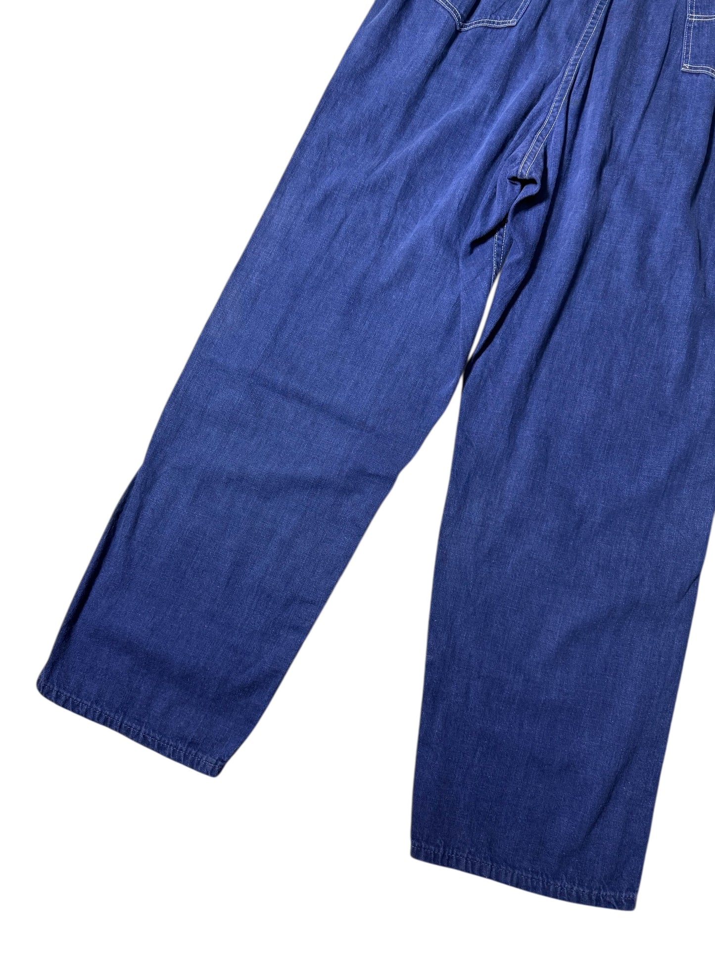 Vintage 1950s–60s Penneys Denim Pants High Rise Wide Straight Leg