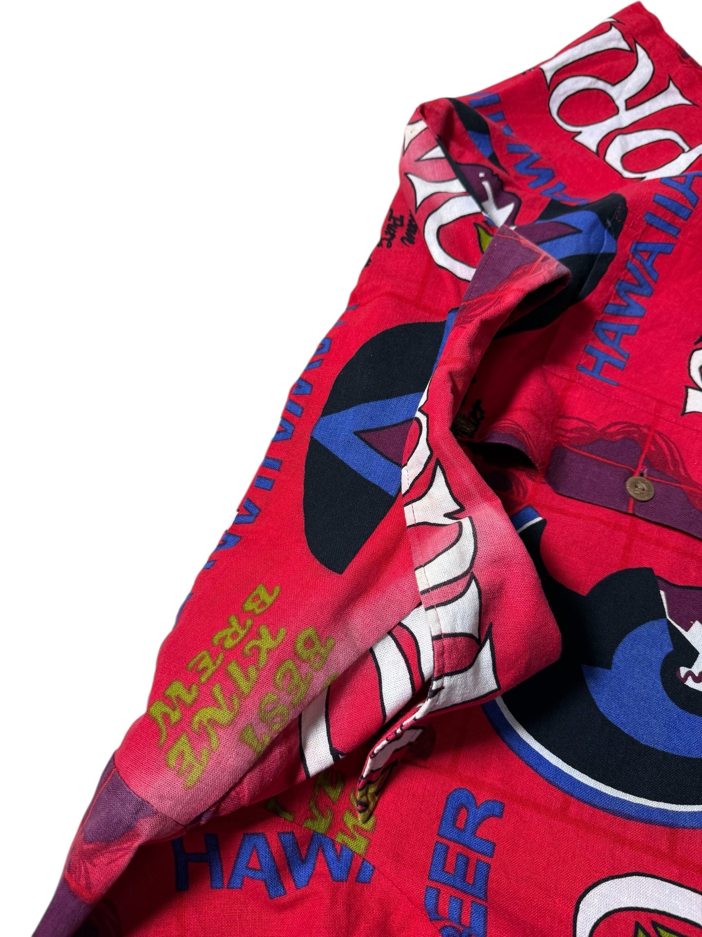 Vintage 1970s Hawaiian Holidays “Primo Beer” Aloha Shirt All-Over Print Made in Hawaii