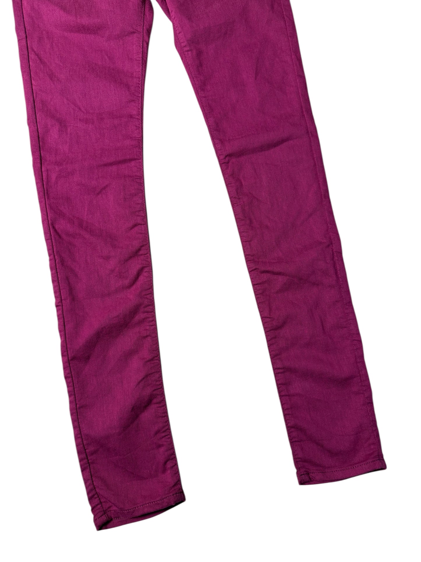 Hysteric Glamour XS Skinny Jeans Fuchsia Pink Low Rise
