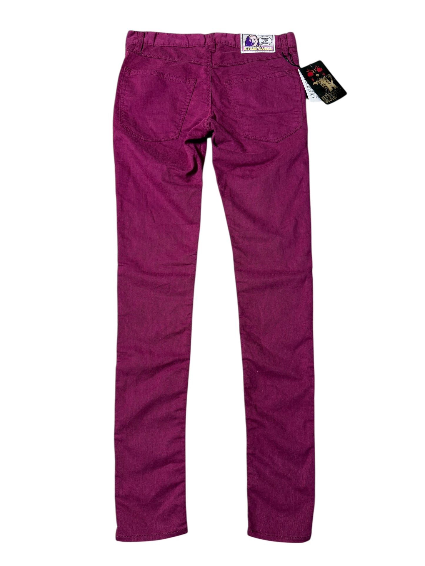 Hysteric Glamour XS Skinny Jeans Fuchsia Pink Low Rise