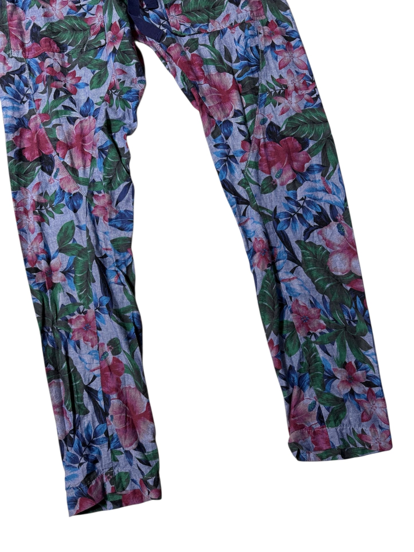 Vintage 2000s Marithe Francois Girbaud Tropical Floral Pants Hibiscus Print