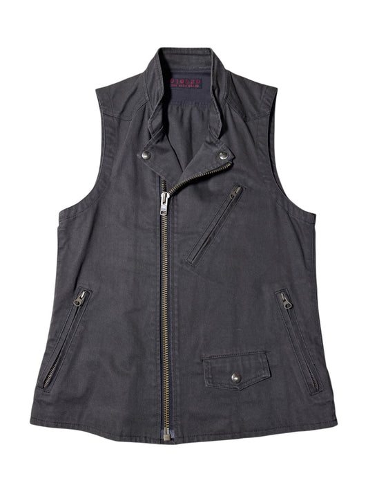 Vintage 2000s The 9 Heads Canvas Biker Vest