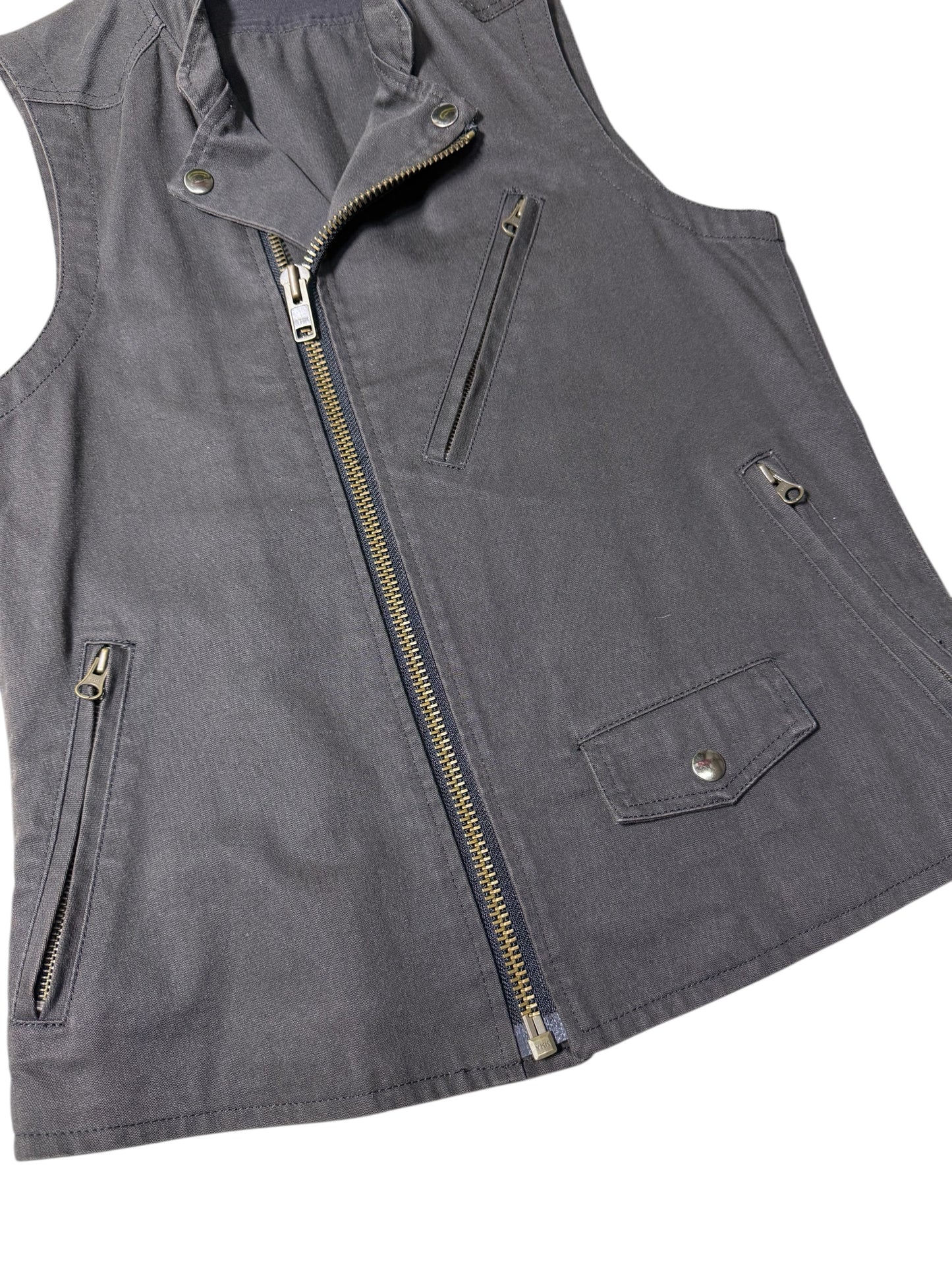 Vintage 2000s The 9 Heads Canvas Biker Vest