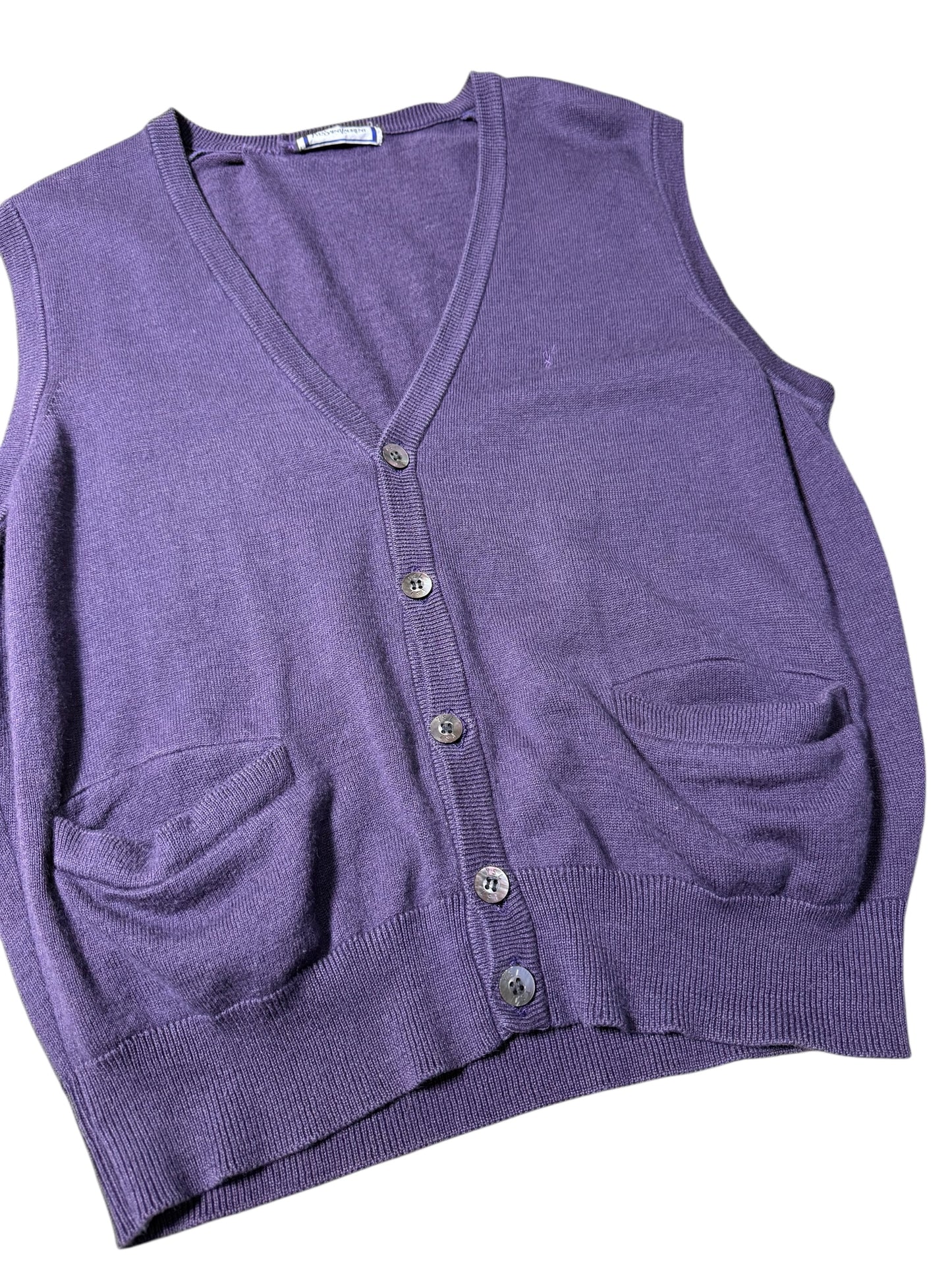 Vintage 1980s–90s YSL Yves Saint Laurent Knit Vest