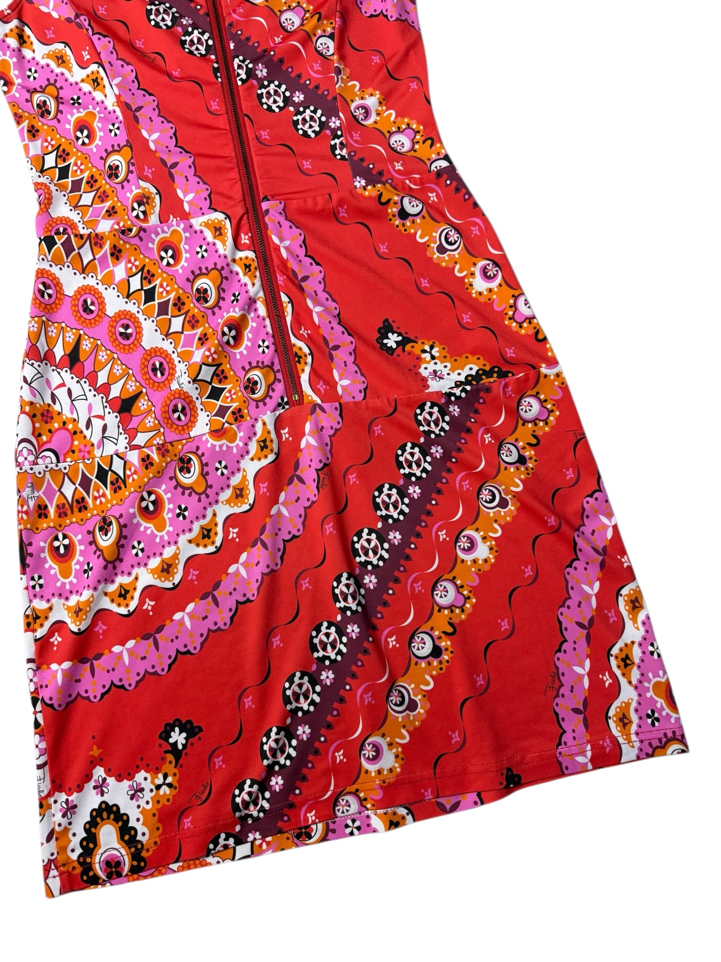Emilio Pucci Firenze Sleeveless Psychedelic Print Dress