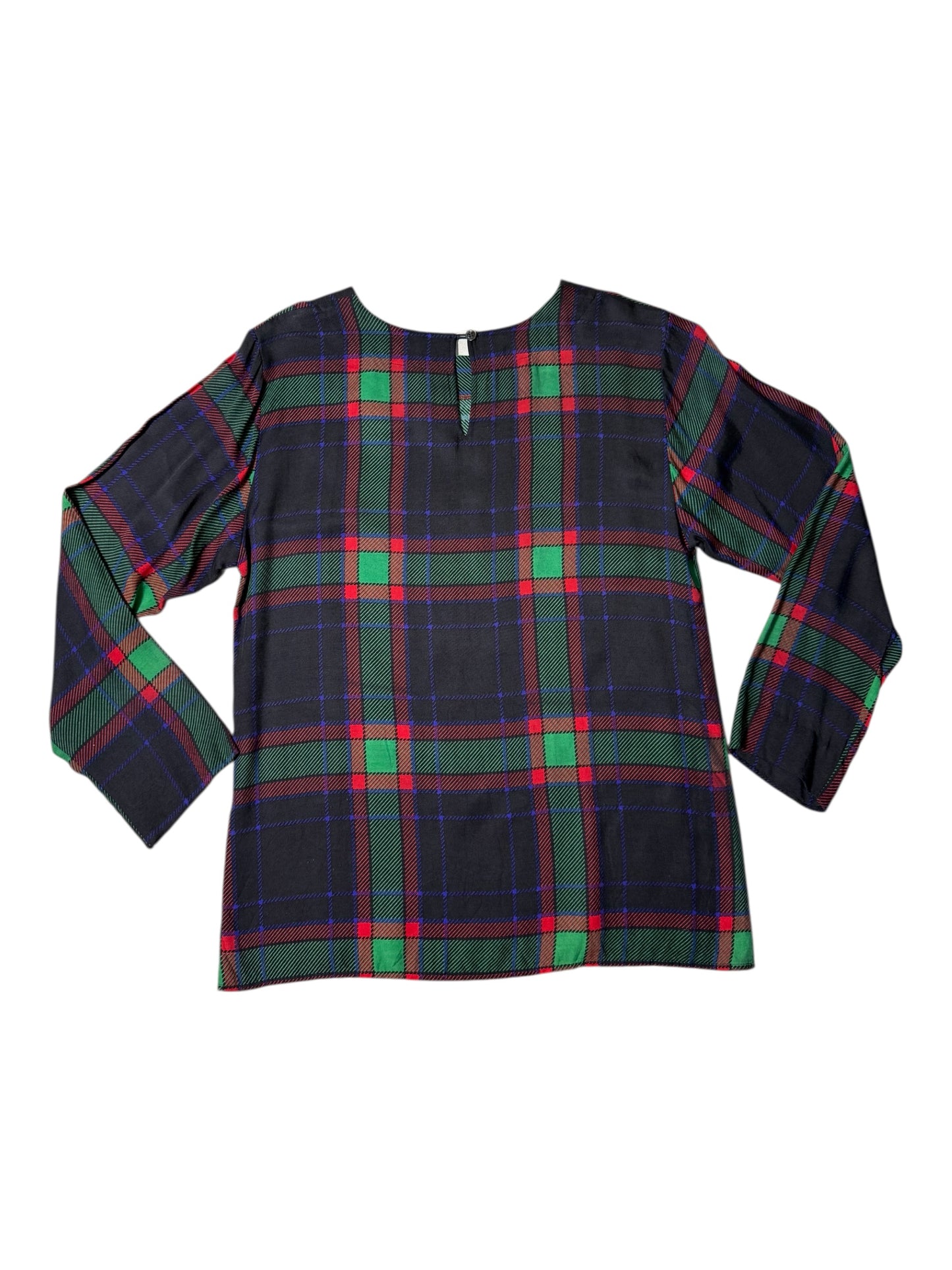 Vintage Yves Saint Laurent Variation Tartan Blouse Made in France