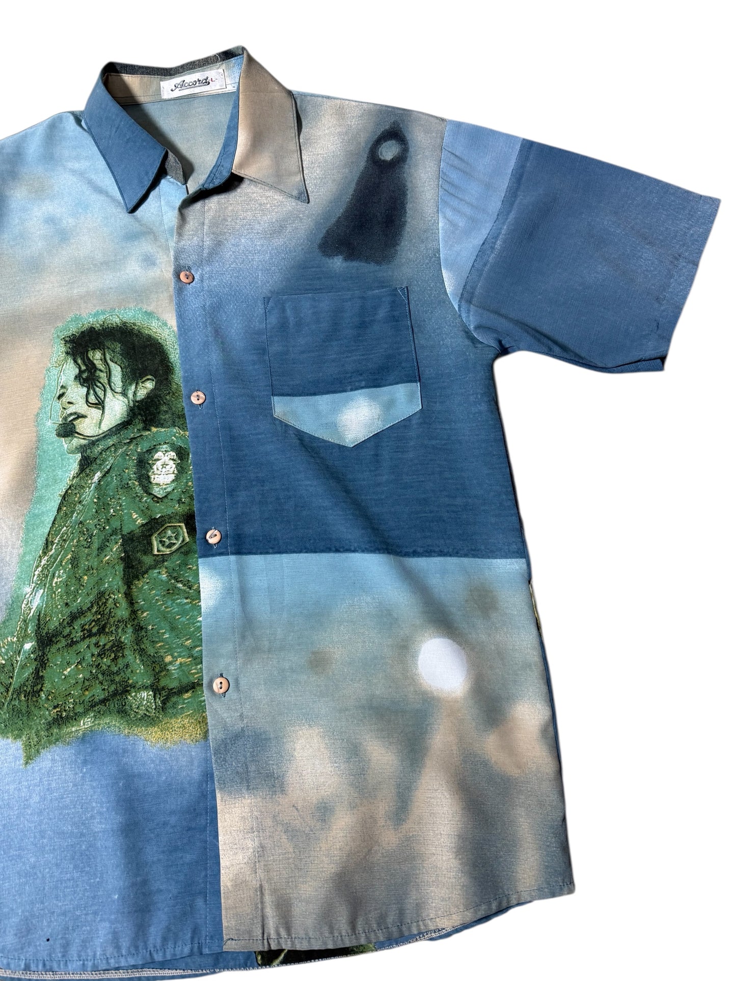 Vintage Michael Jackson Graphic Button-Up Shirt