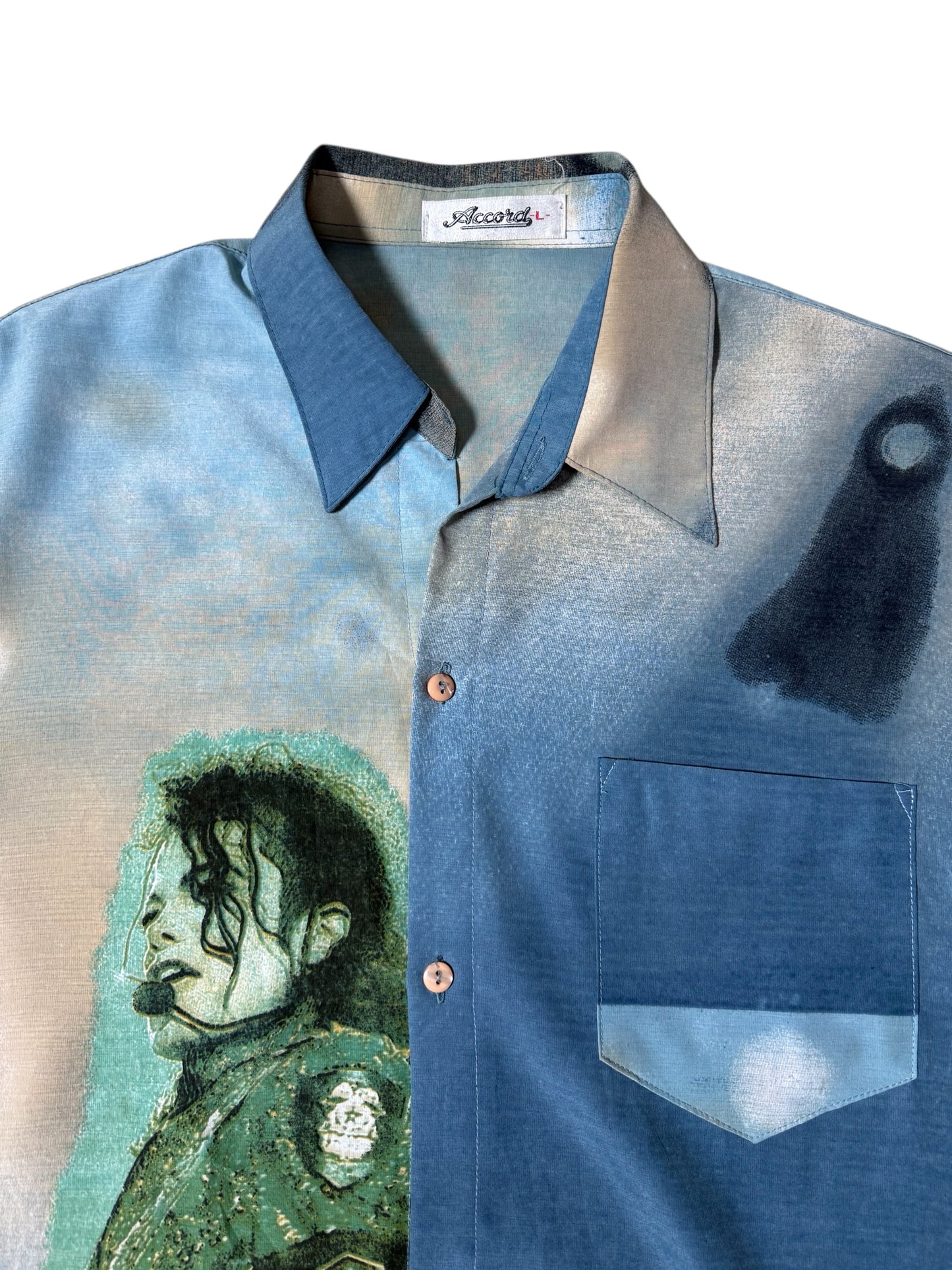 Vintage Michael Jackson Graphic Button-Up Shirt