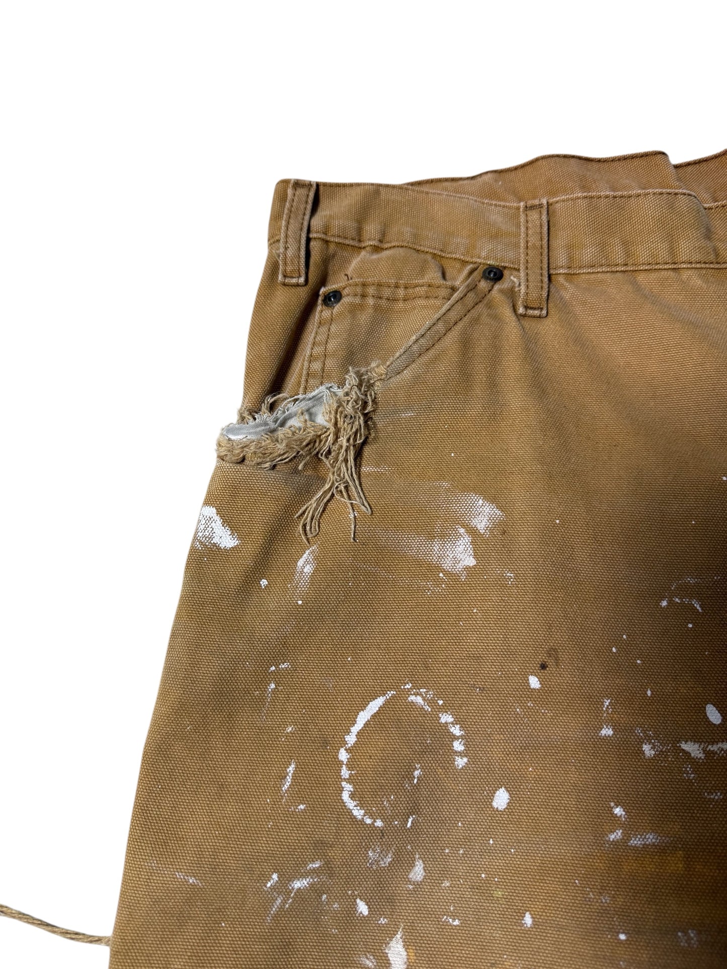 Dickies Work Pants Heavy Paint Splatter Destroyed Pocket