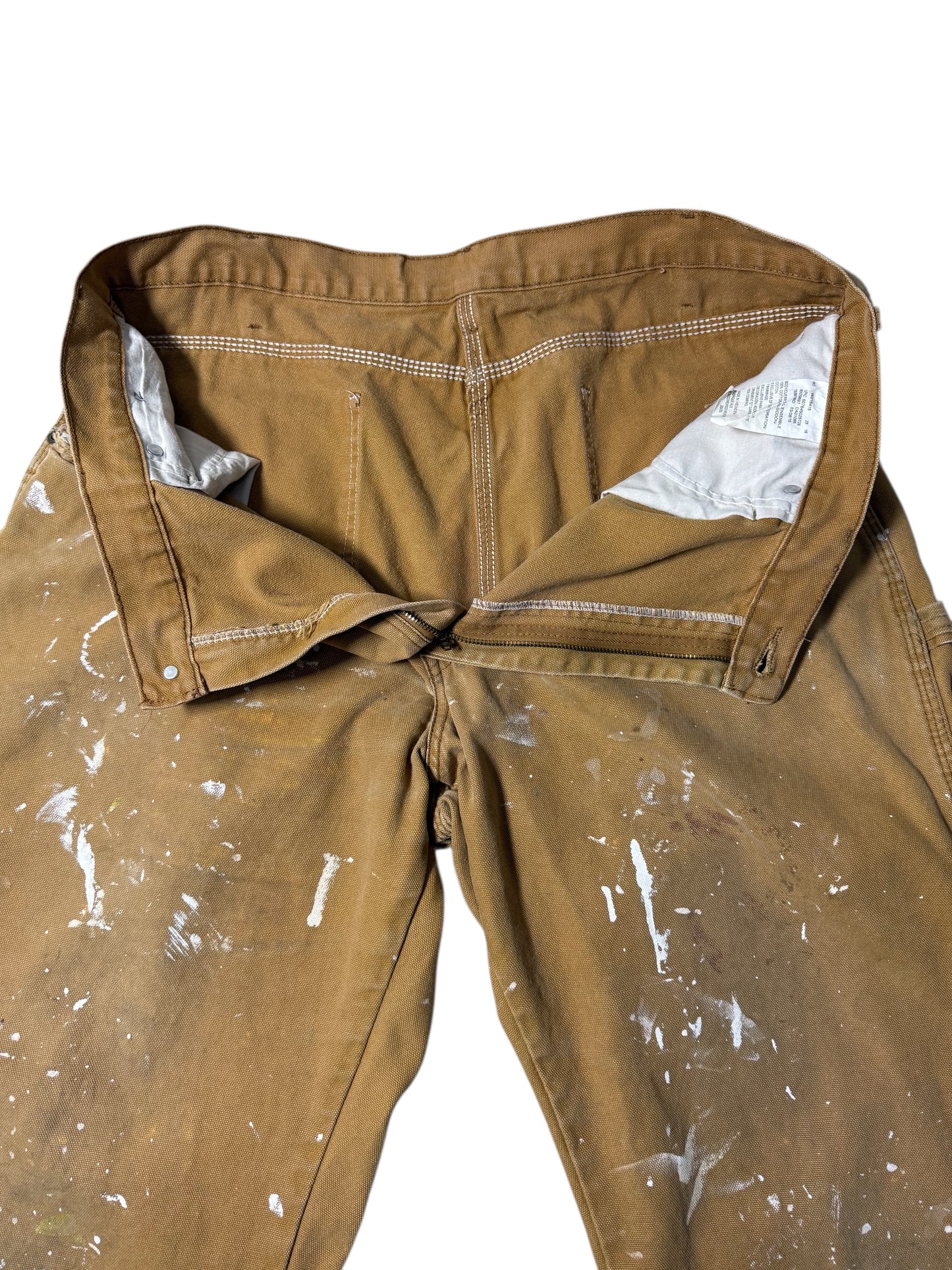 Dickies Work Pants Heavy Paint Splatter Destroyed Pocket