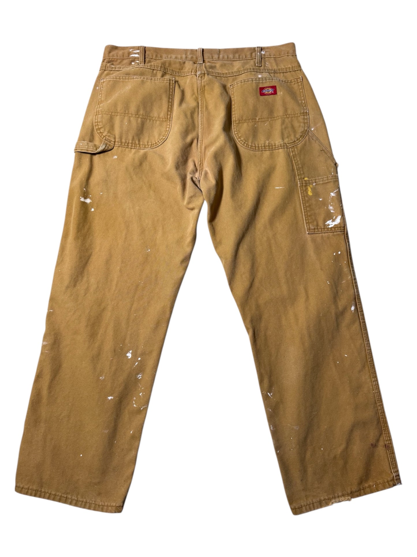 Dickies Work Pants Heavy Paint Splatter Destroyed Pocket