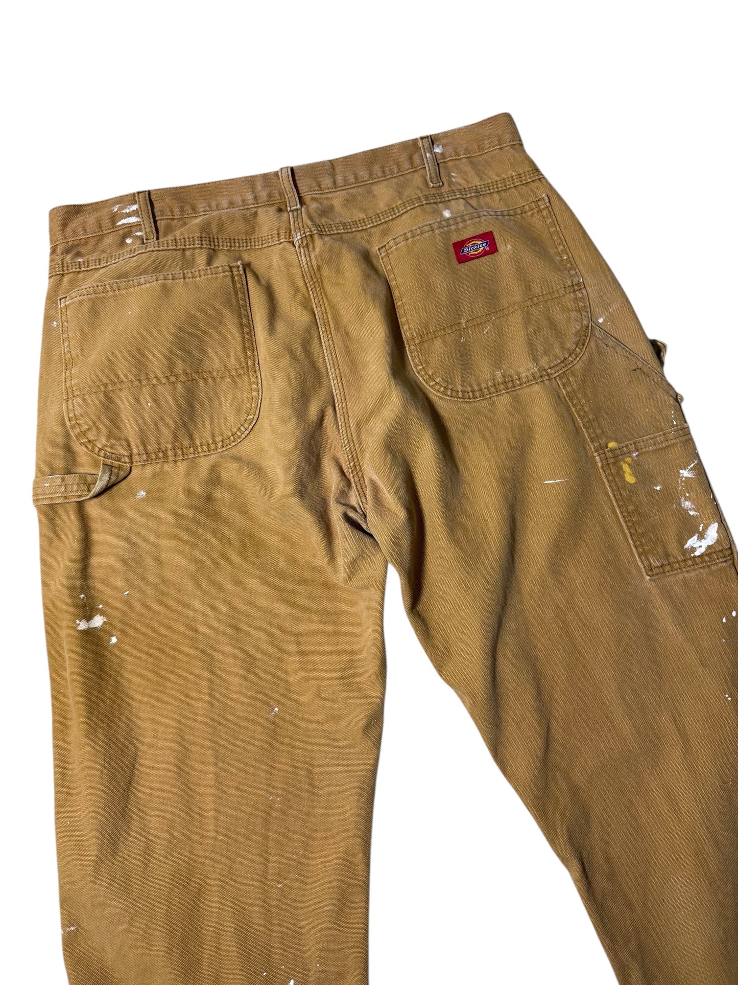 Dickies Work Pants Heavy Paint Splatter Destroyed Pocket