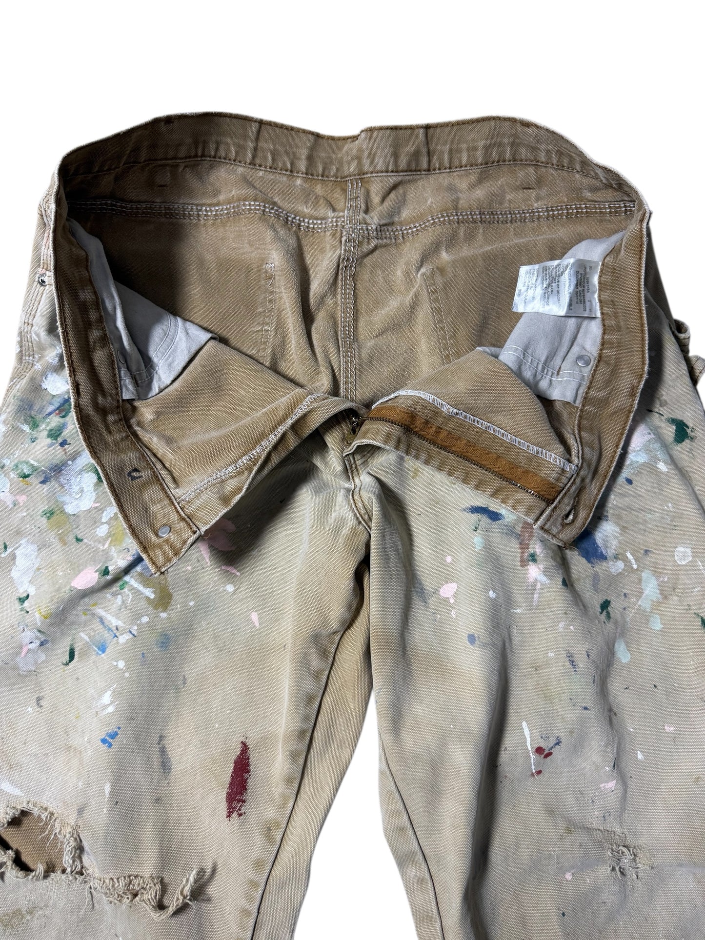 Dickies Painter Carpenter Pants Heavy Paint Splatter & Distressed Wear