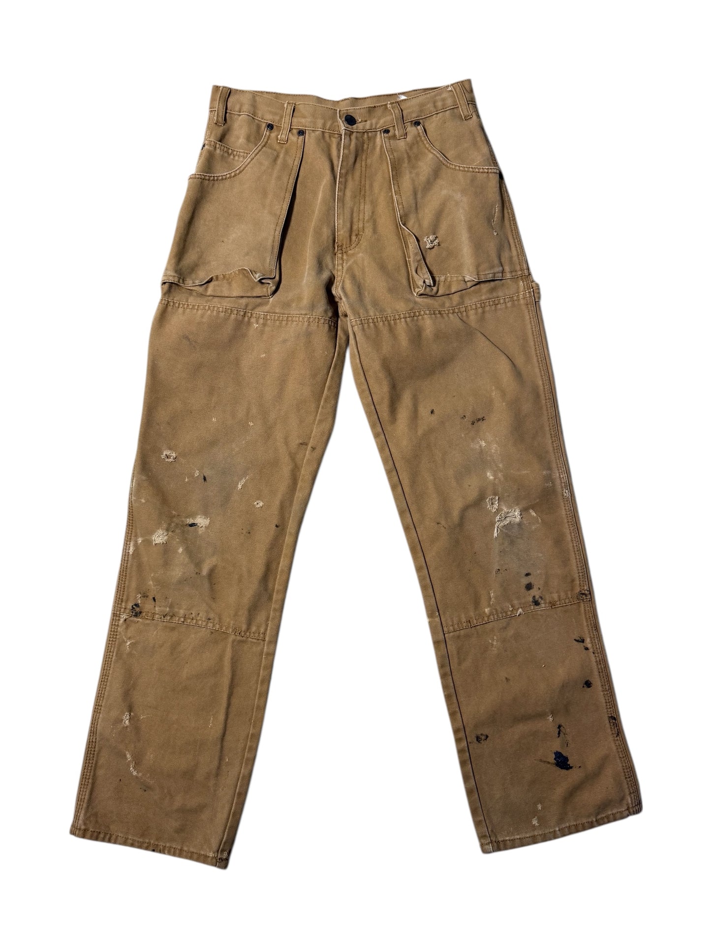 Dickies Carpenter Work Pants Heavy Distressed Paint & Repair Fade