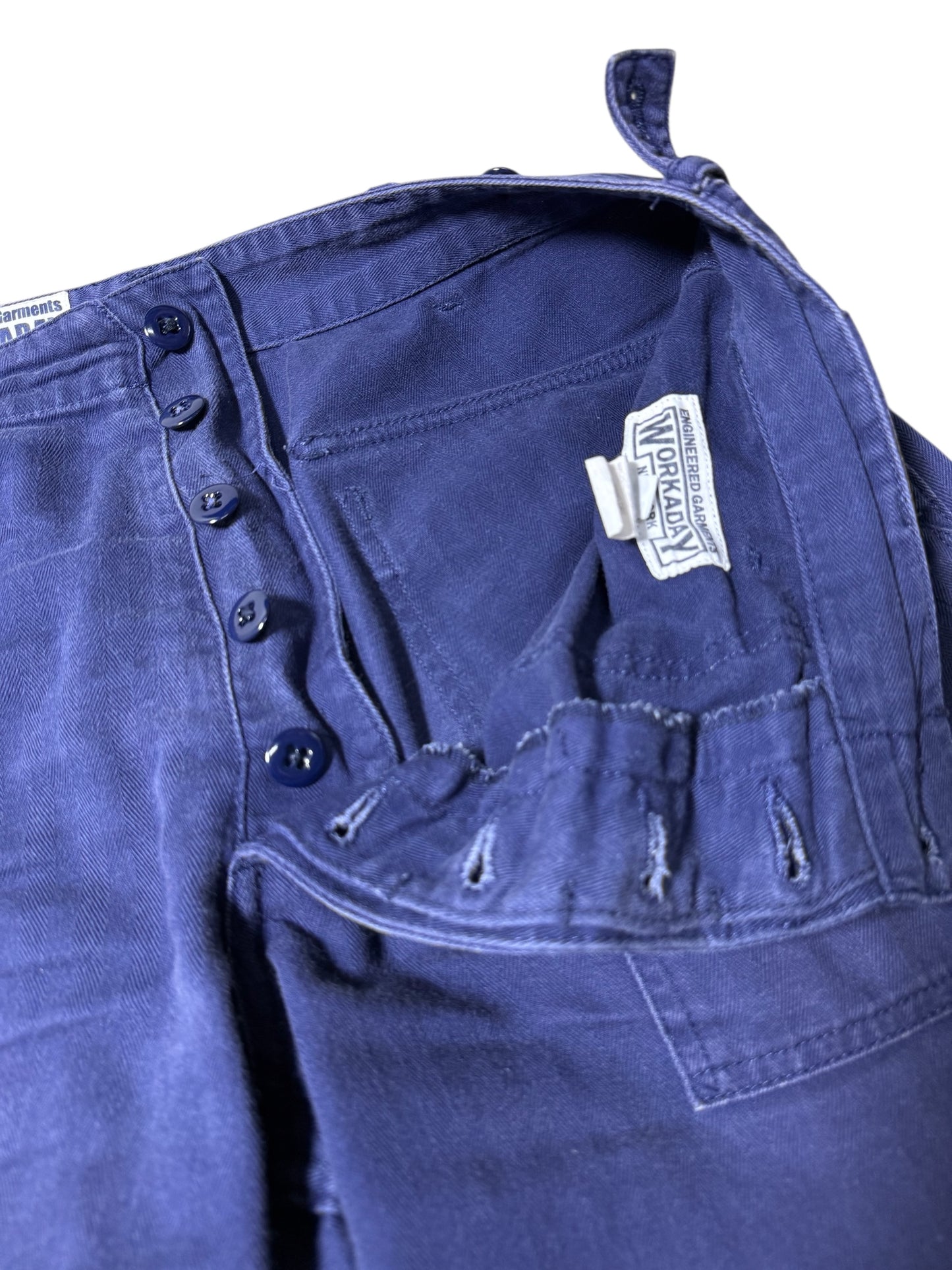 Engineered Garments Workaday HBT Fatigue Pants Indigo Blue