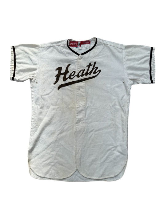 Vintage 1950s–60s Harley Davidson Rawlings Baseball Jersey–Heath Felt Lettering Made in USA