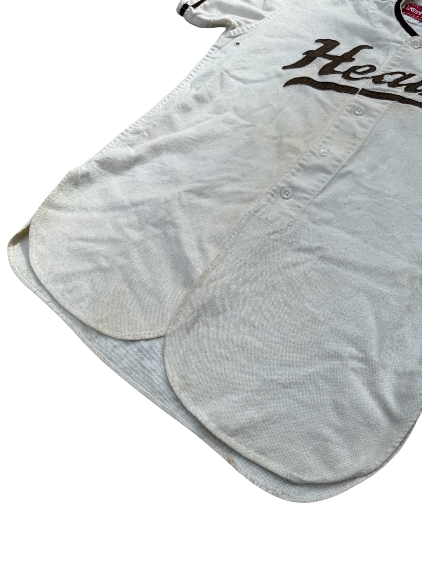 Vintage 1950s–60s Harley Davidson Rawlings Baseball Jersey–Heath Felt Lettering Made in USA